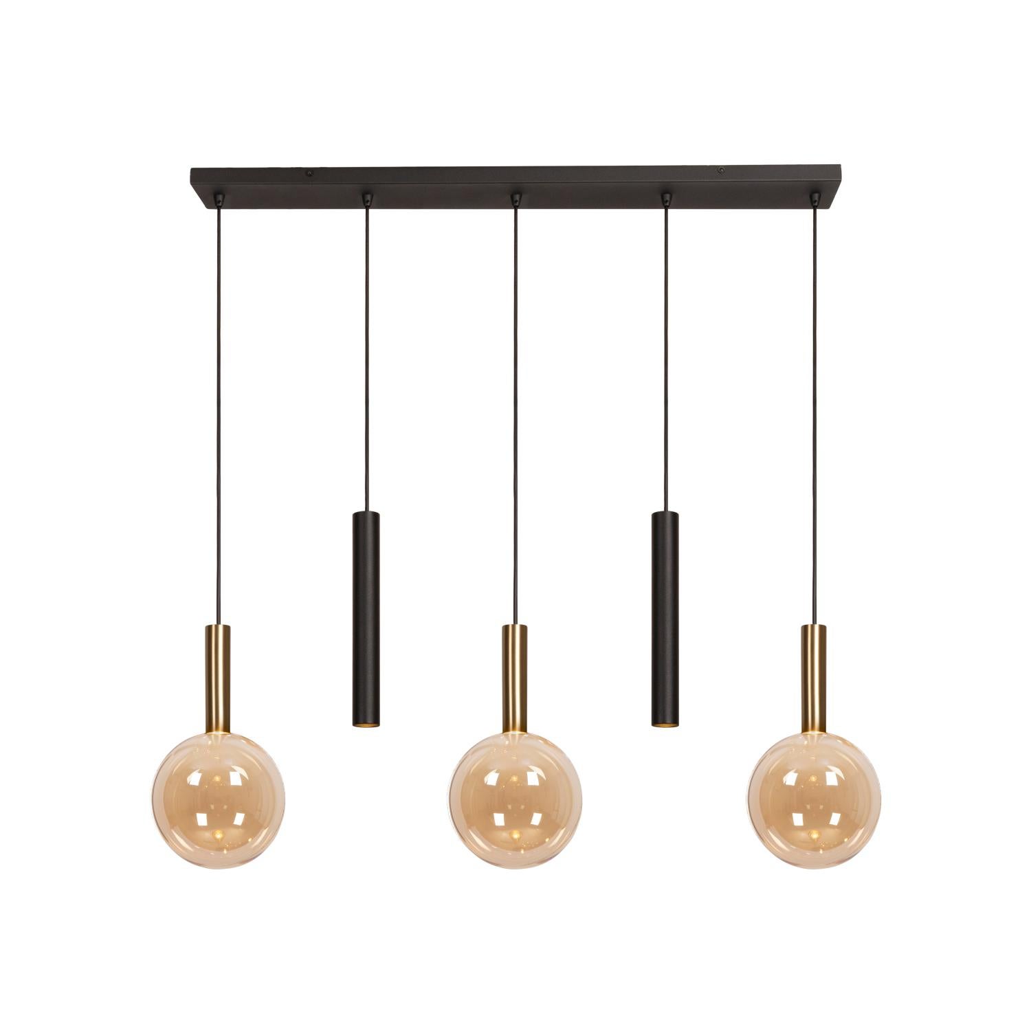 Lampa wisząca JOSIANE miedziany 3xG9x40W szkło wym:70x105x18cm IP20 Lucide