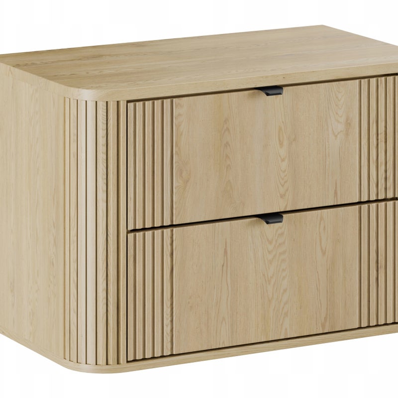 Szafka łazienkowa OVALIA Cremona 80 cm z blatem ryflowana MDF