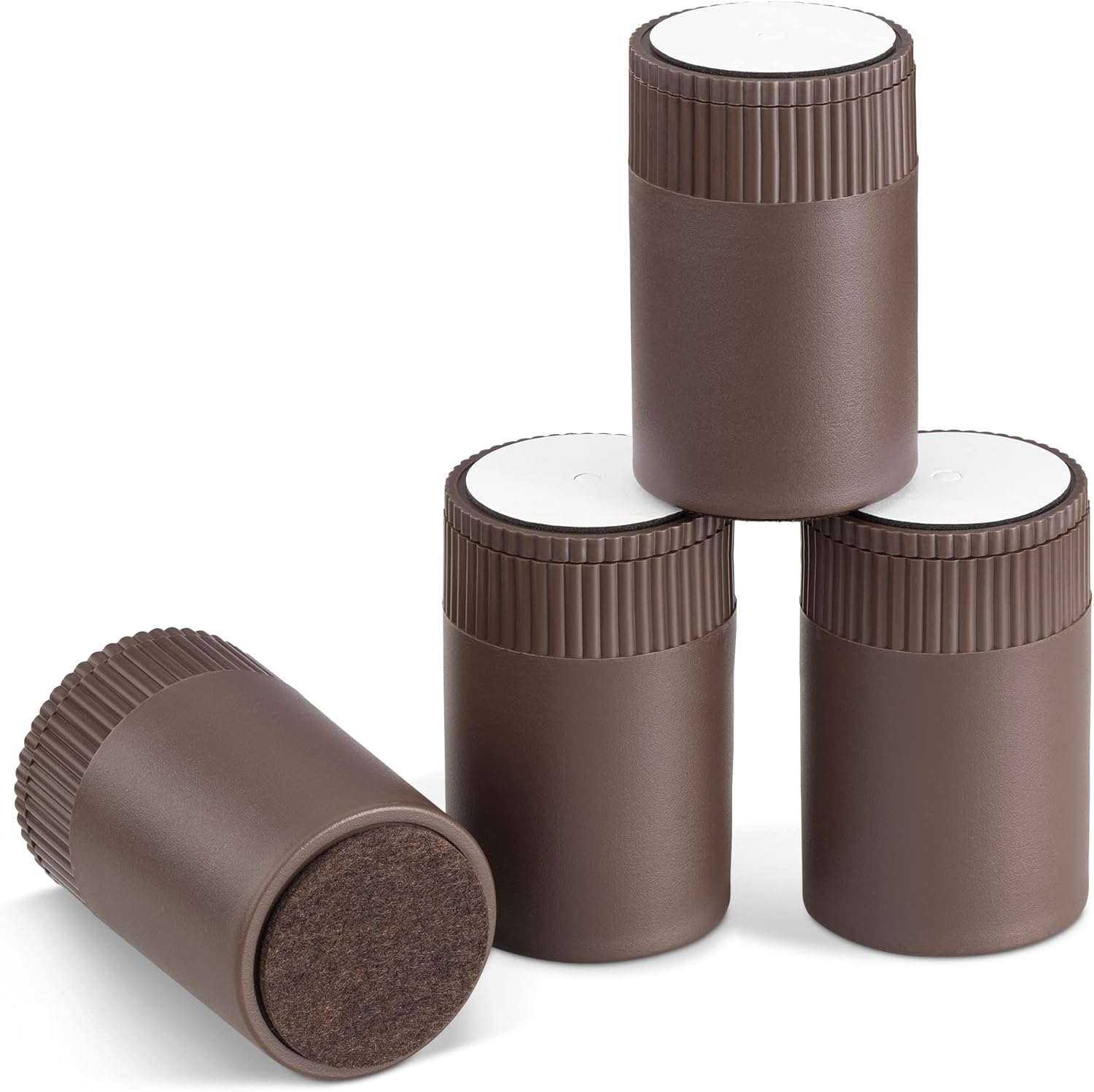 Podstawka pod nogi meblowe - zestaw 4 nóżek meblowych 6x6x9,5 cm z regulowaną wysokością 9,5-10,5 cm - Podstawka pod nogi do stołu, krzesła, biurka