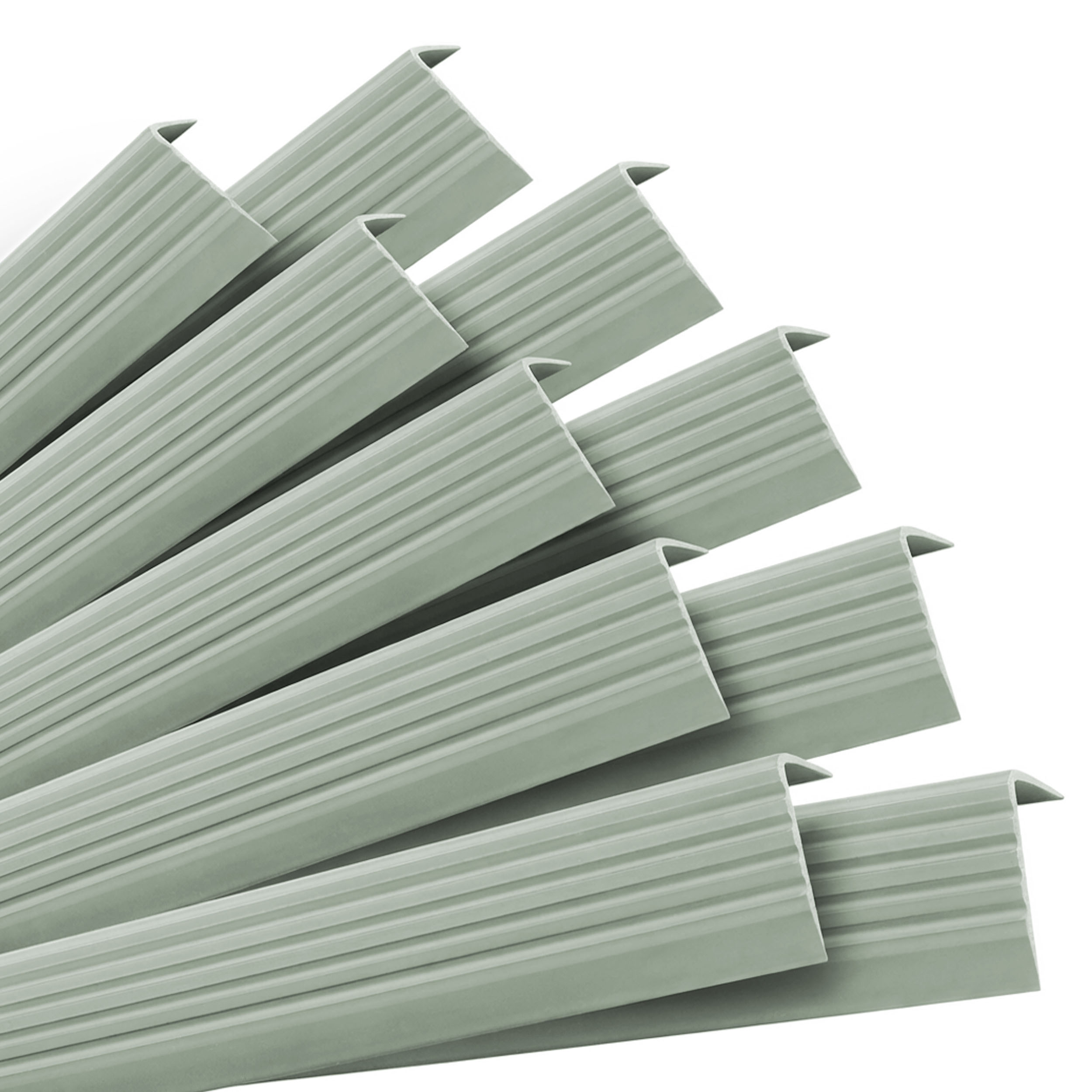 10x Profil schodowy PVC 40x25 mm - samoprzylepny, antypoślizgowy, 100 cm, jasny zielony