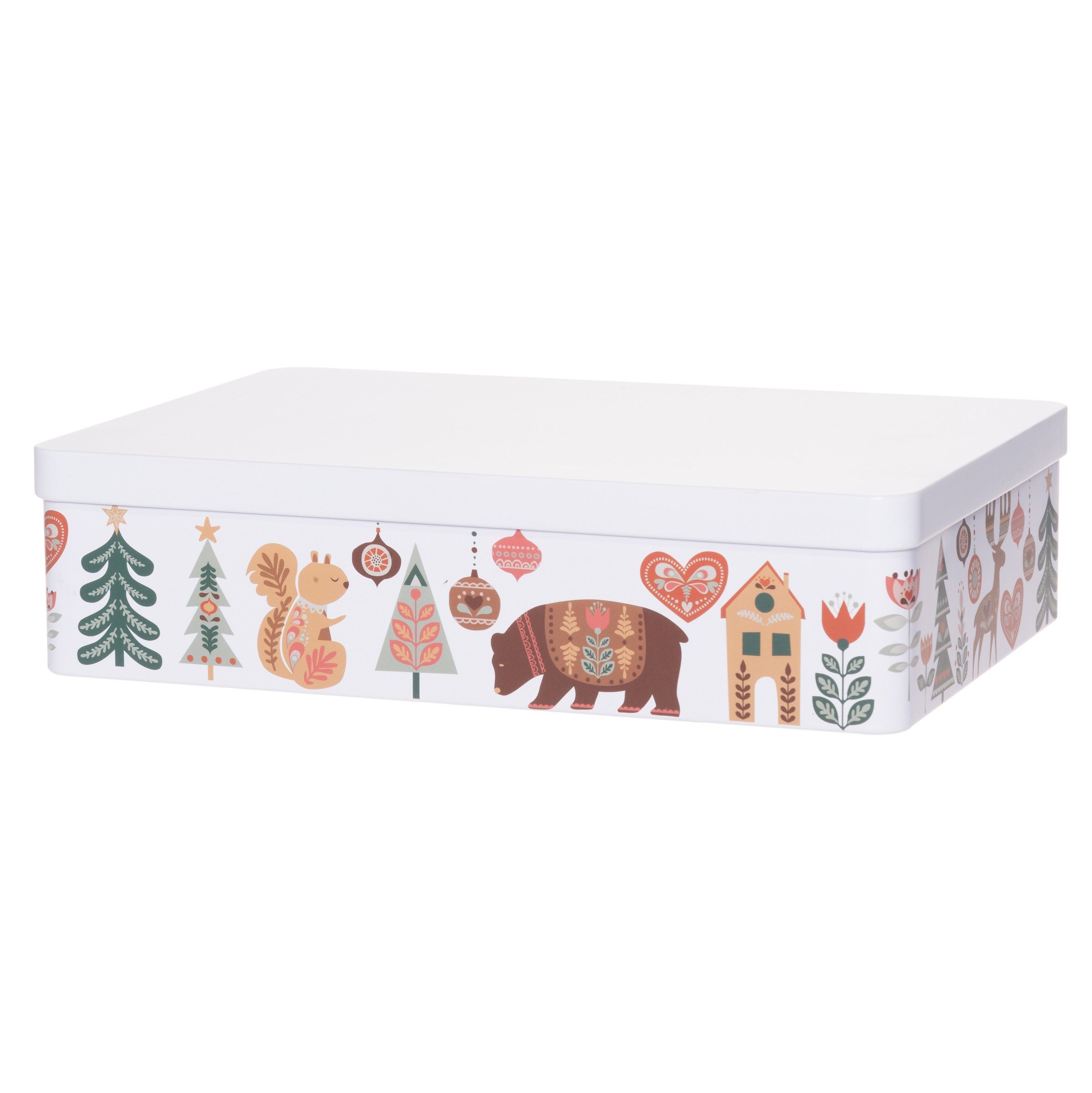 Pojemnik metalowy 8x24x16,5 na ciastka ANIMALI płaski