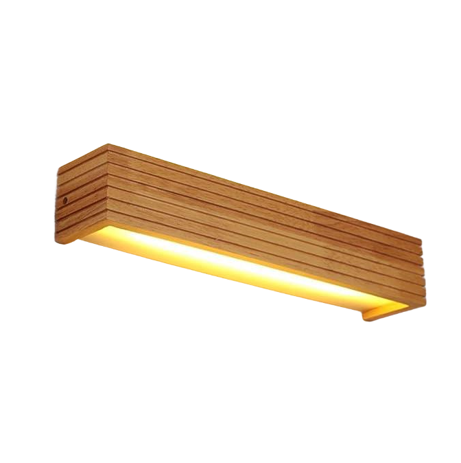 Japońska lampa ścienna z kloszem akrylowym, lampa ścienna LED, skandynawska drewniana lampa ścienna, oświetlenie lustra kosmetycznego, 35 cm