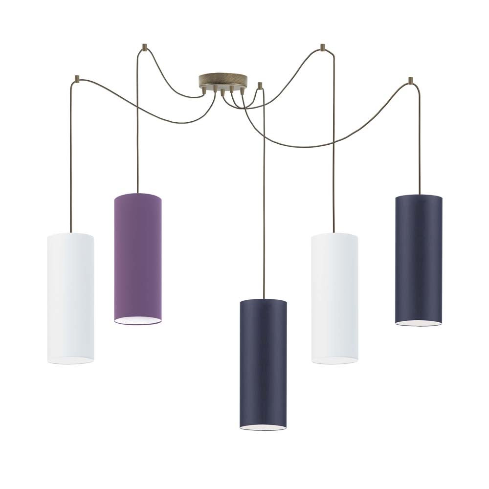 Lampa wisząca zwis żyrandol sufitowa z abażurami tuba POGO Z5