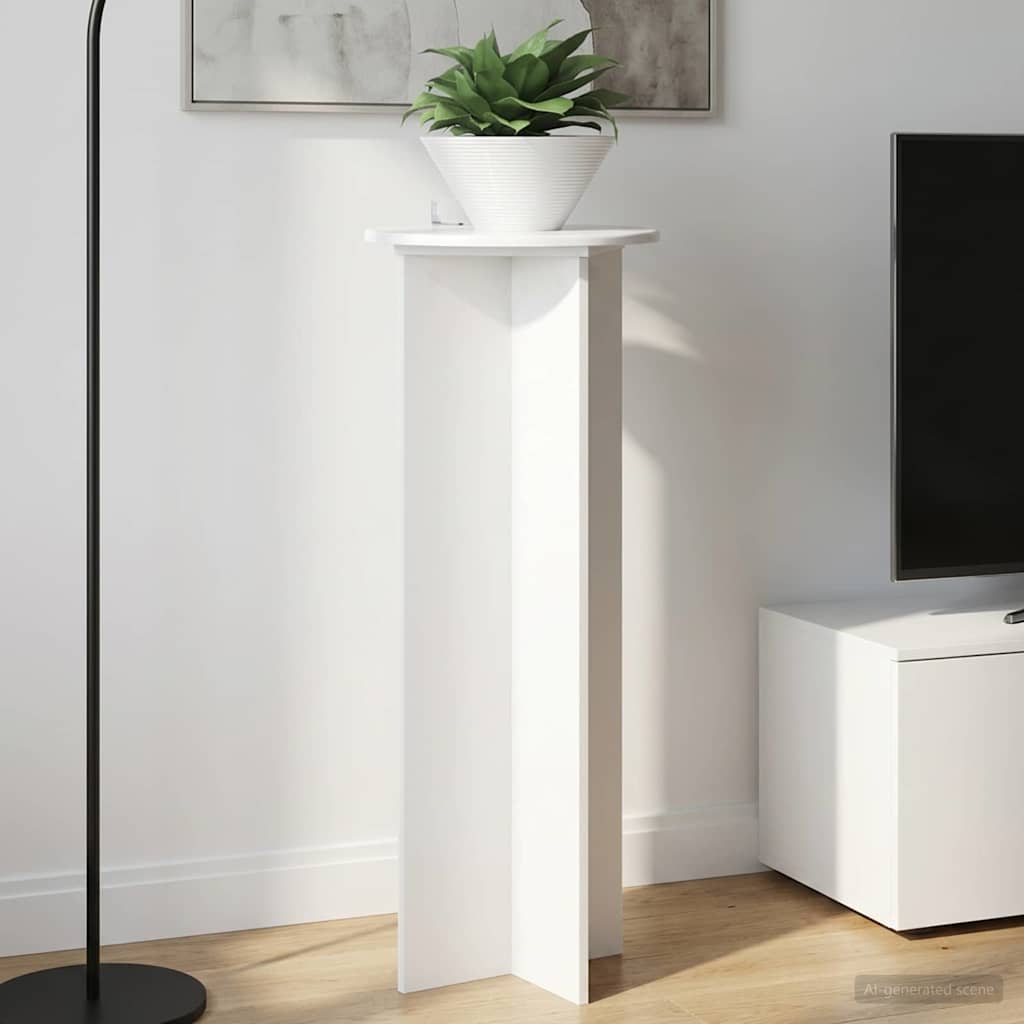 Stojak na rośliny 2 pcs Biały wysoki połysk Ø40 x 100 cm vidaXL