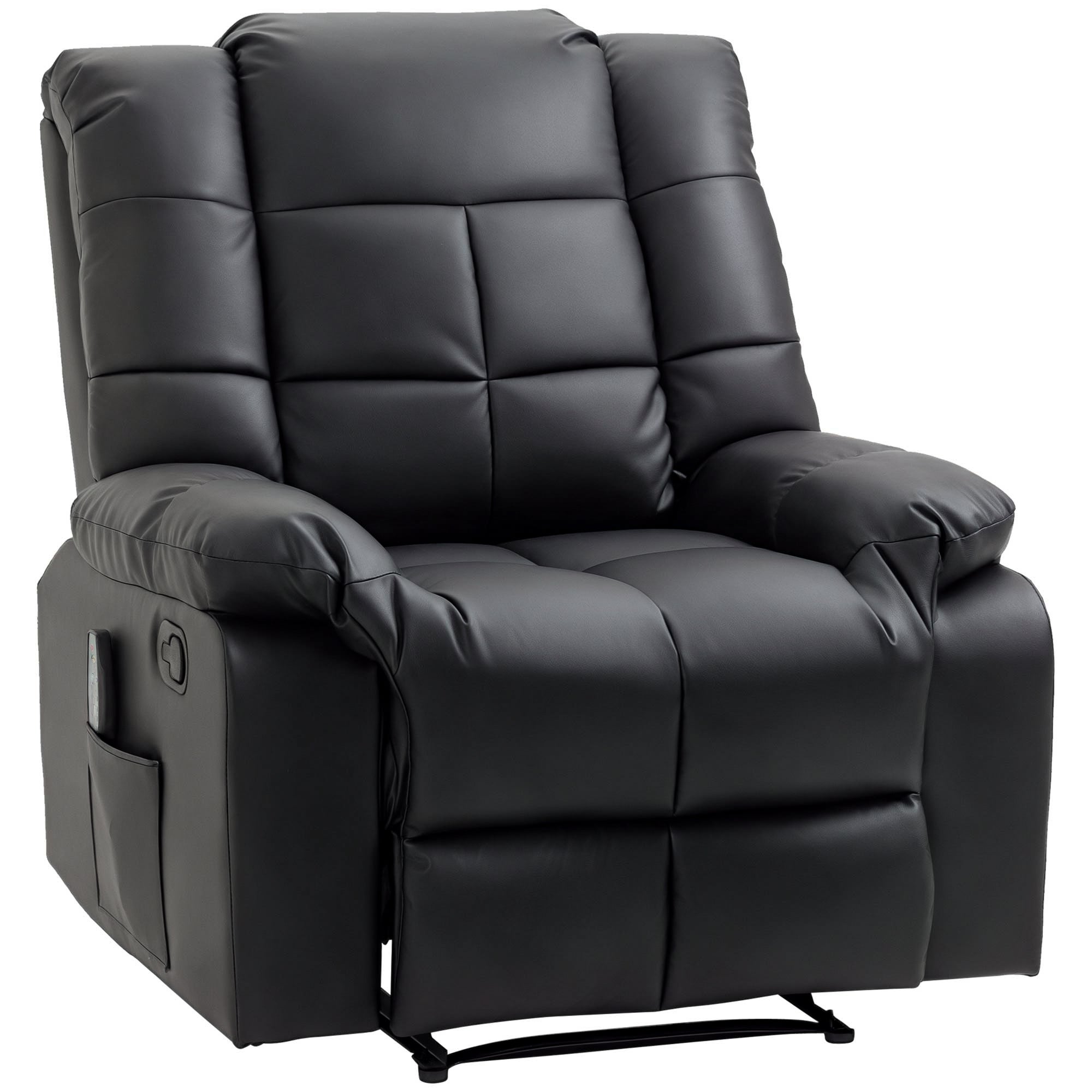 Fotel masujący, relaks krzesło który massages z manually regulowane oparcie i TV krzesło podnóżek, synthetic covering, dołączony pilot zdalnego