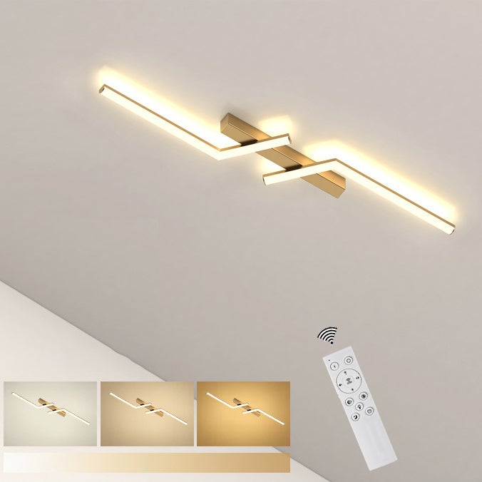 Plafon 60 cm, Plafon Ściemnialny z Pilotem, Nowoczesna Lampa Sufitowa, Metalowy Żyrandol, 3 temperatury barwowe, Złoty