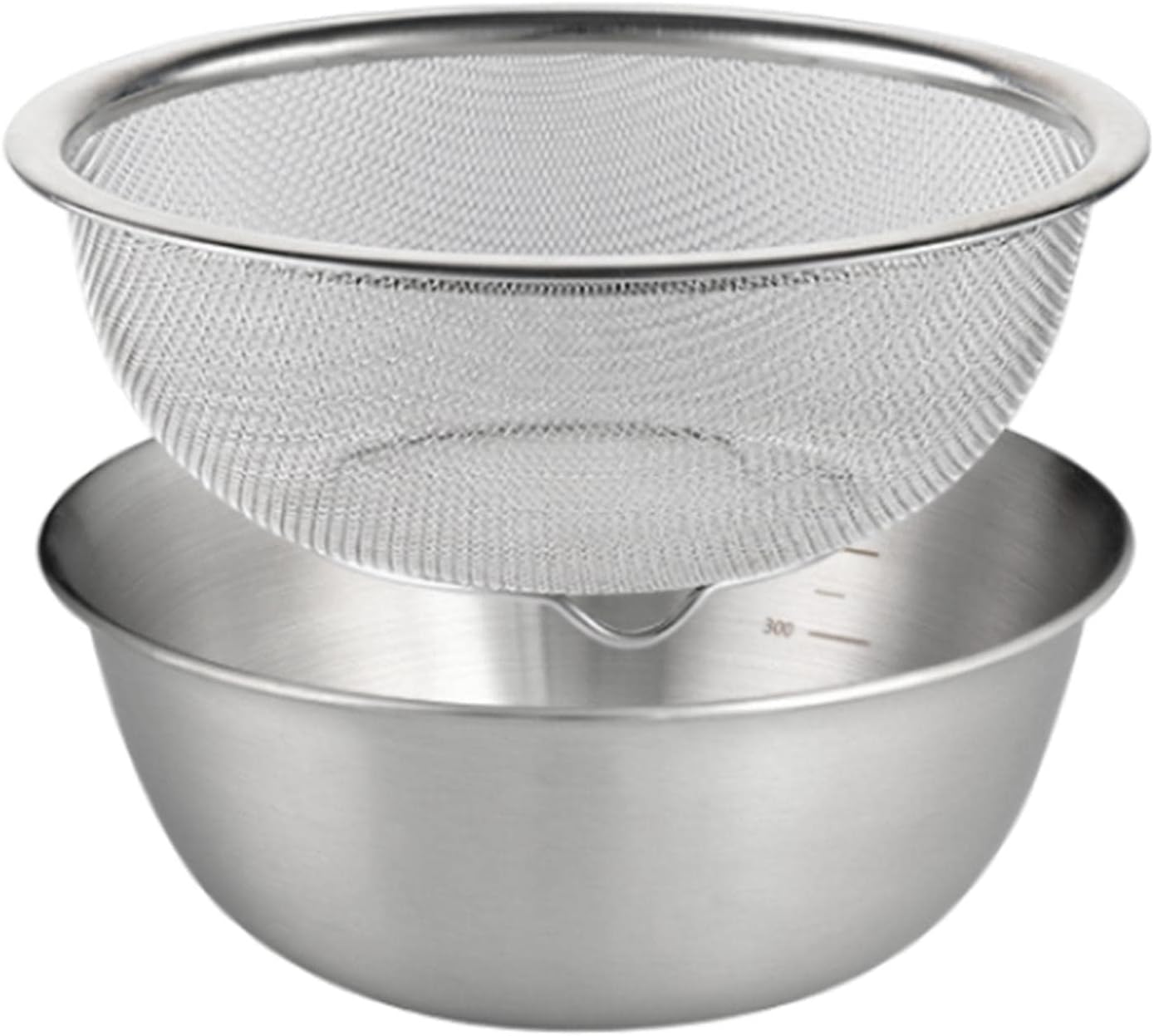 Durszlak ze stali nierdzewnej 304 z miską do mieszania, durszlak do makaronu i spaghetti, 18 cm