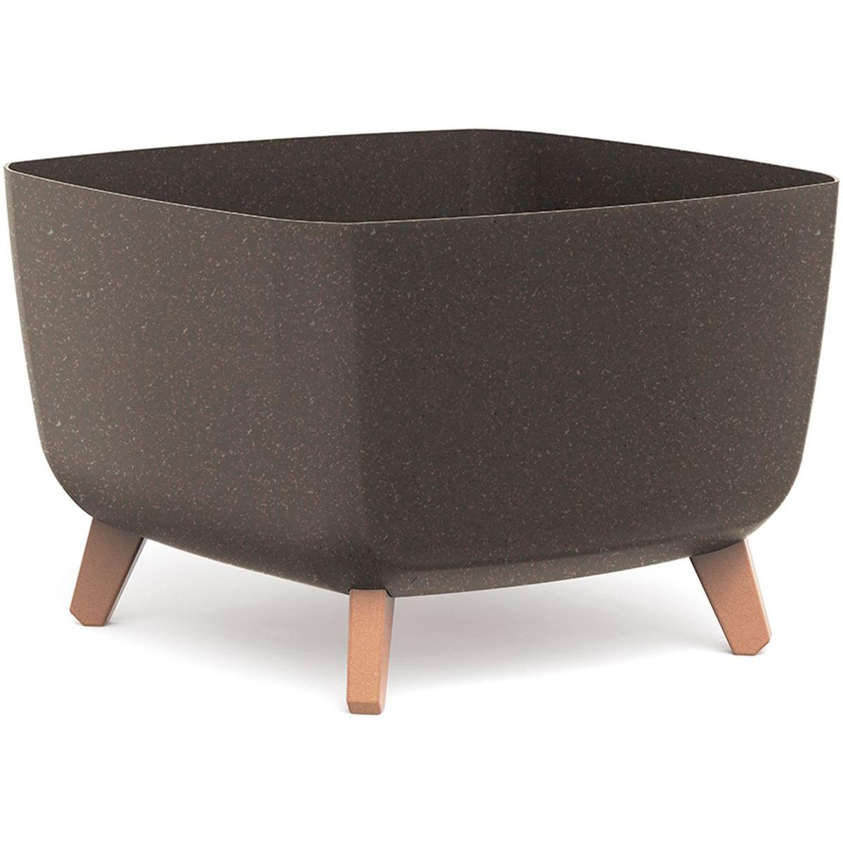 Doniczka Gracia Square Eco Wood 39x39 cm Kawa