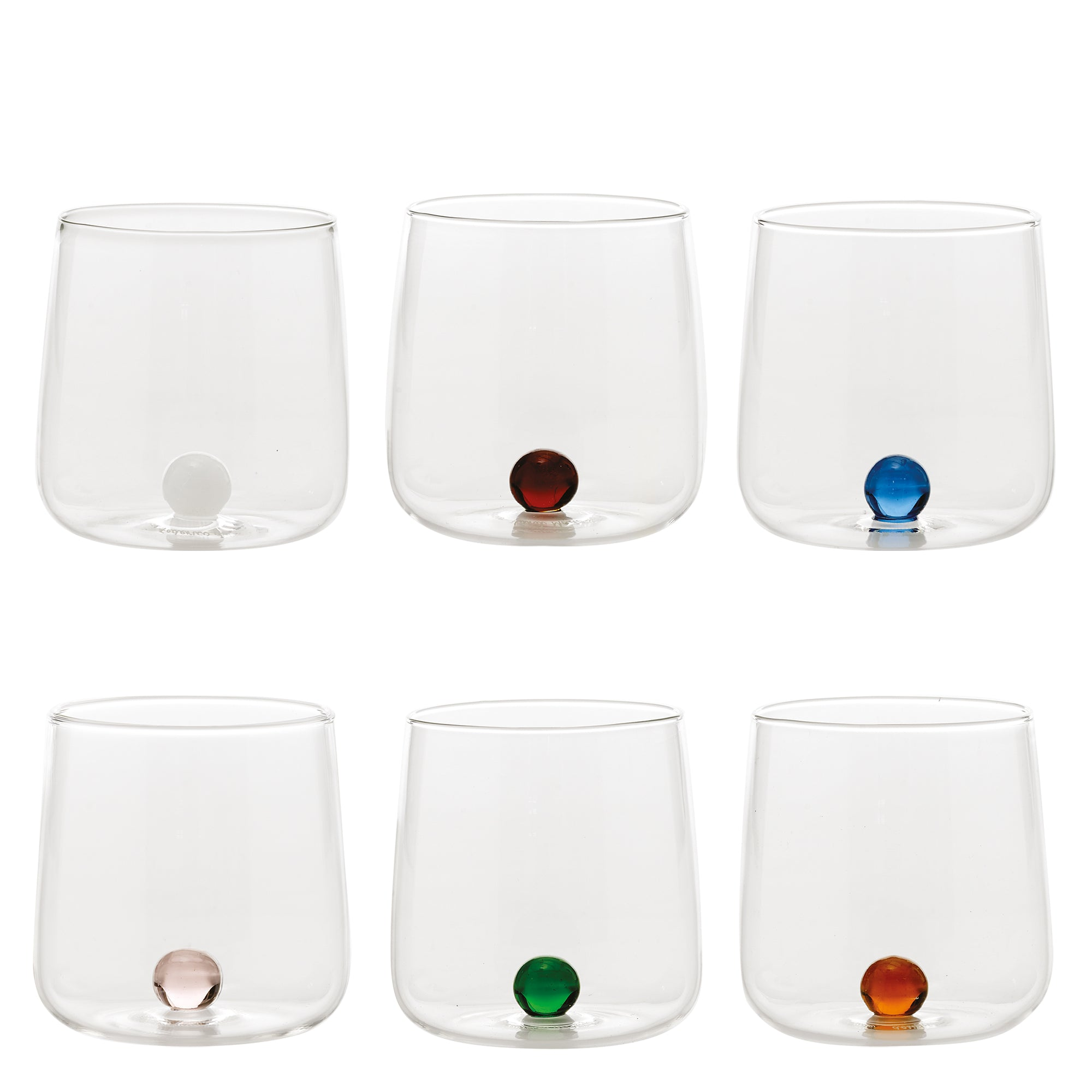 Zestaw 6 szklanek Bilia Tumbler, szafran, różne kolory