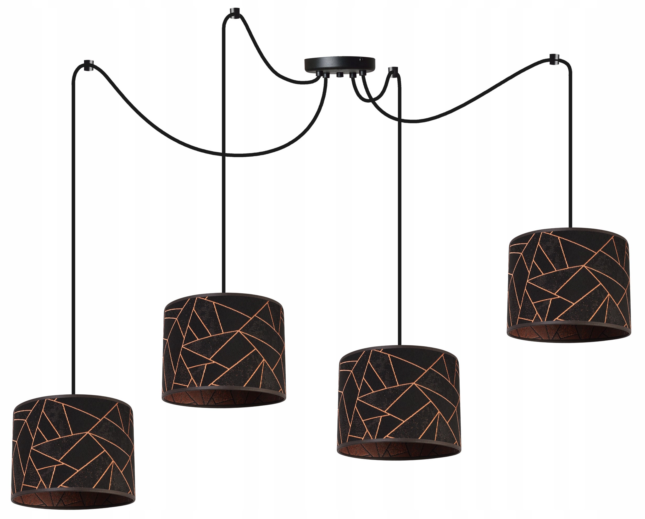 Lampa sufitowa wisząca Light Home LH Pająk Werona 4x E27 60W czarny/miedź