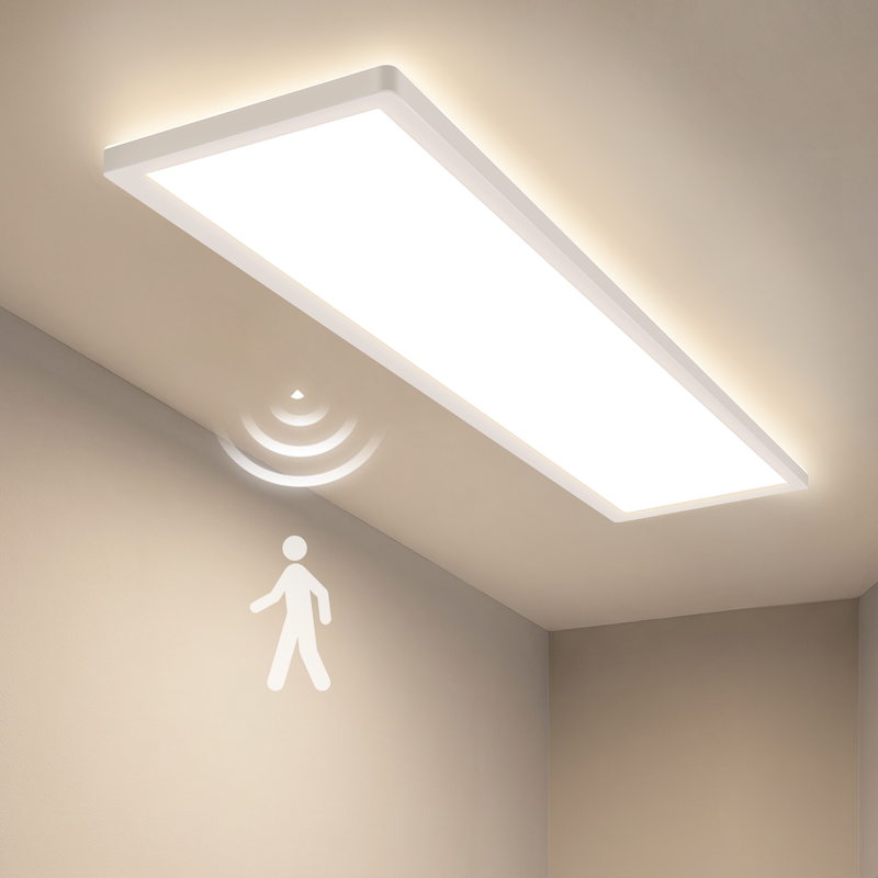 NETTLIFE Plafon LED 24W 4000K czujnik 100x25cm na korytarz/balkon