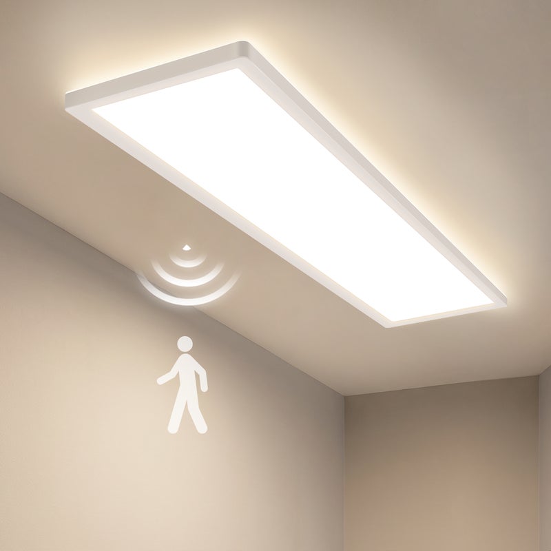 NETTLIFE Plafon LED 24W 4000K czujnik 100x25cm na korytarz/balkon