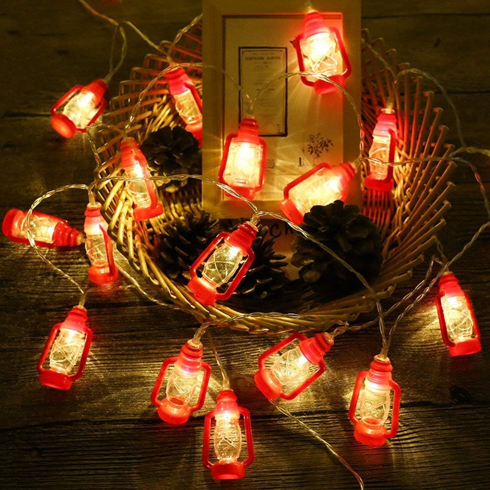 Miniaturowa girlanda świetlna z 20 diodami LED - 8 trybów świecenia - Zasilana bateriami - Do domu, na ślub, urodziny, imprezę, 3 m (ciepła biel)