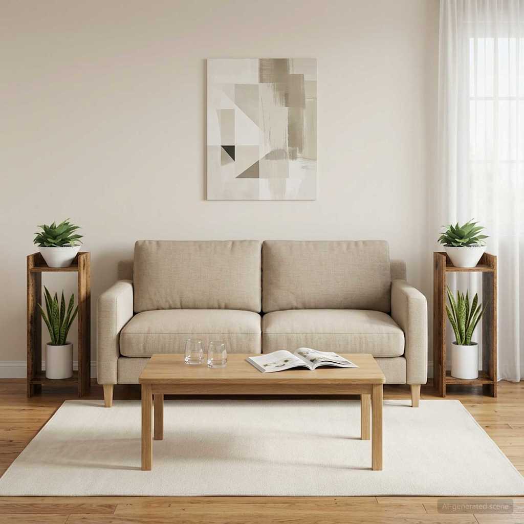Stojak na rośliny 2 szt. Stare drewno 30 x 30 x 80 cm vidaXL
