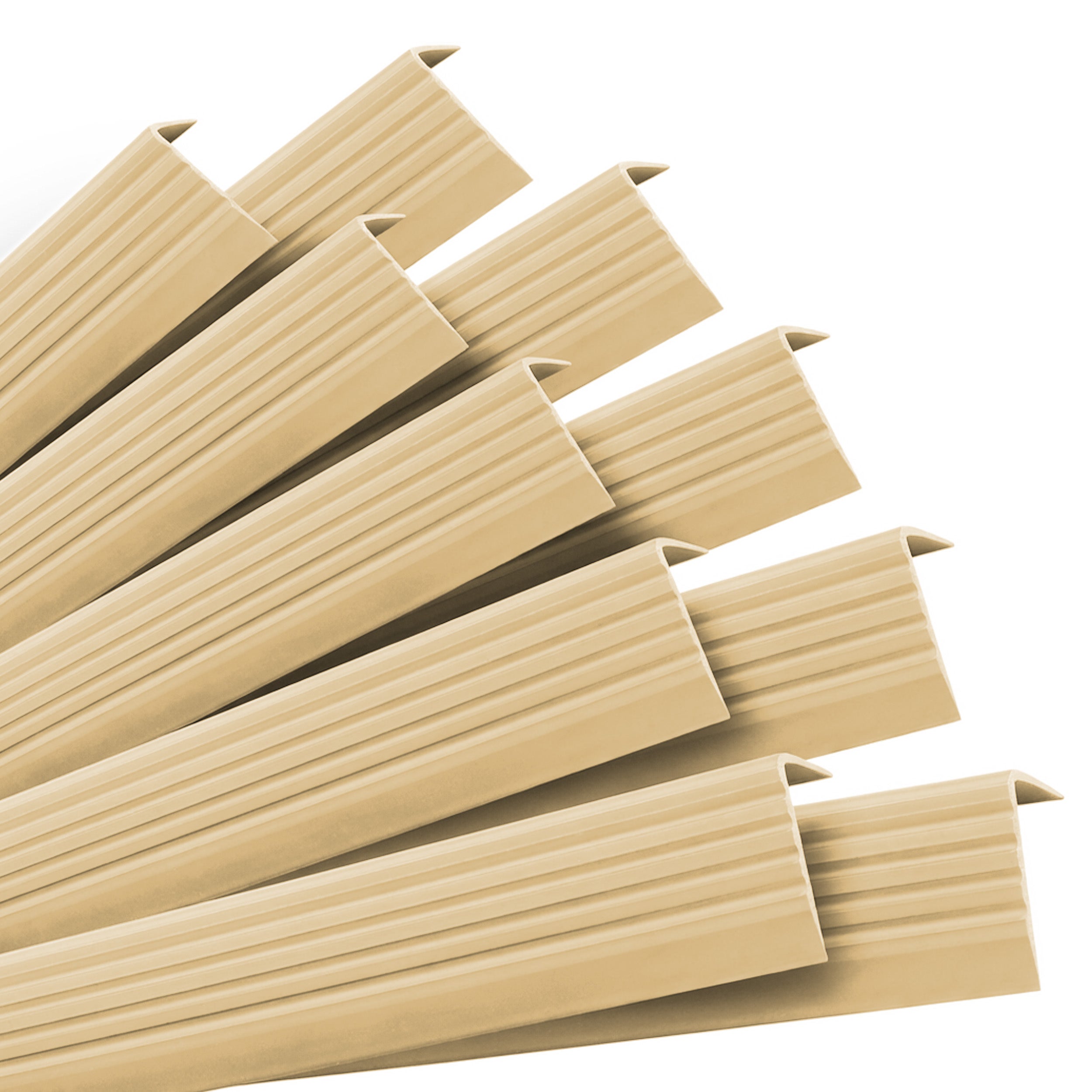10x Profil schodowy PVC 40x25 mm - samoprzylepny, antypoślizgowy, 100 cm, kremowy