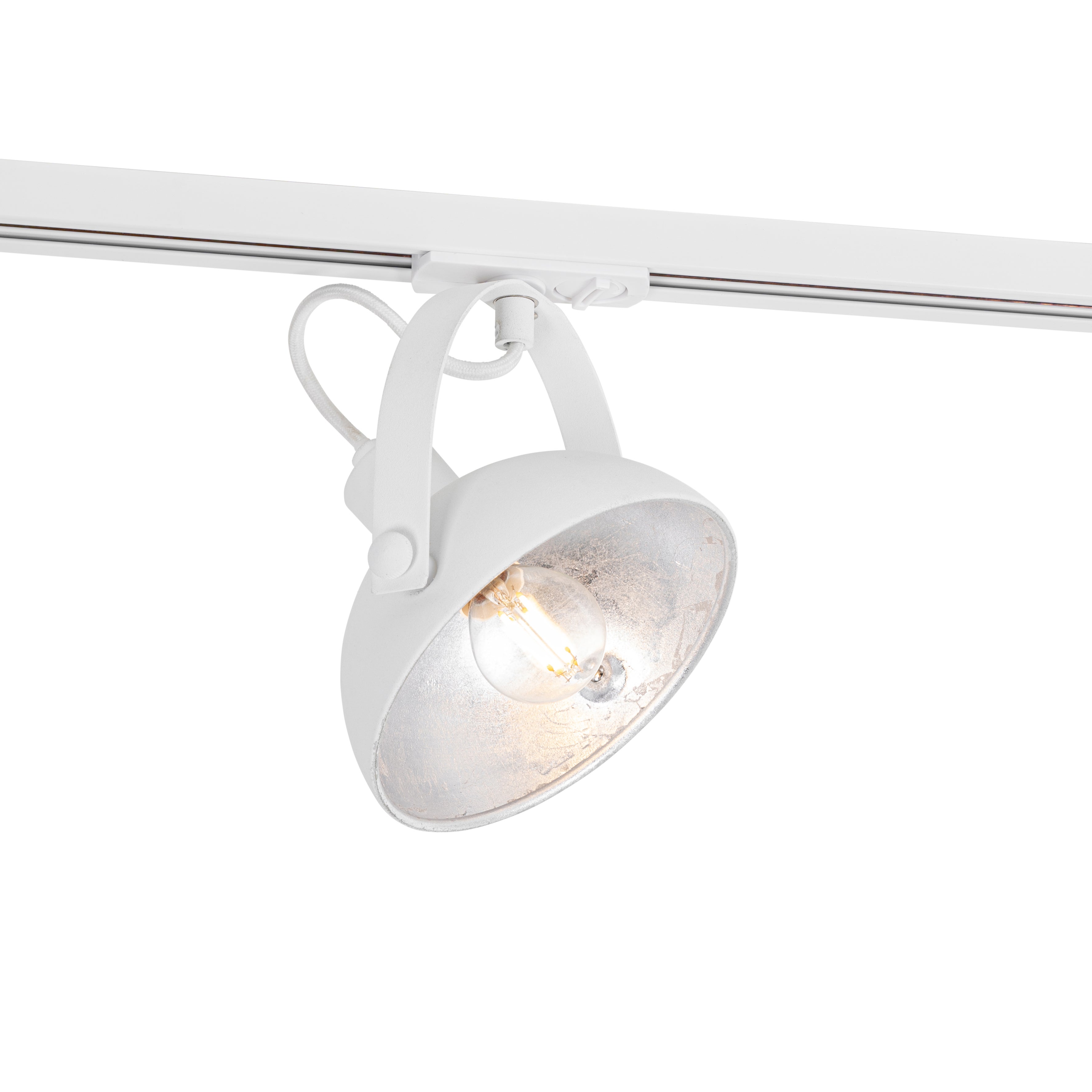 Qazqa przemysłowy reflektor szynowy - Iconic Magnax - biały, okrągły, max. 40w, kompatybilny z żarówką LED, e14, 17.9cm