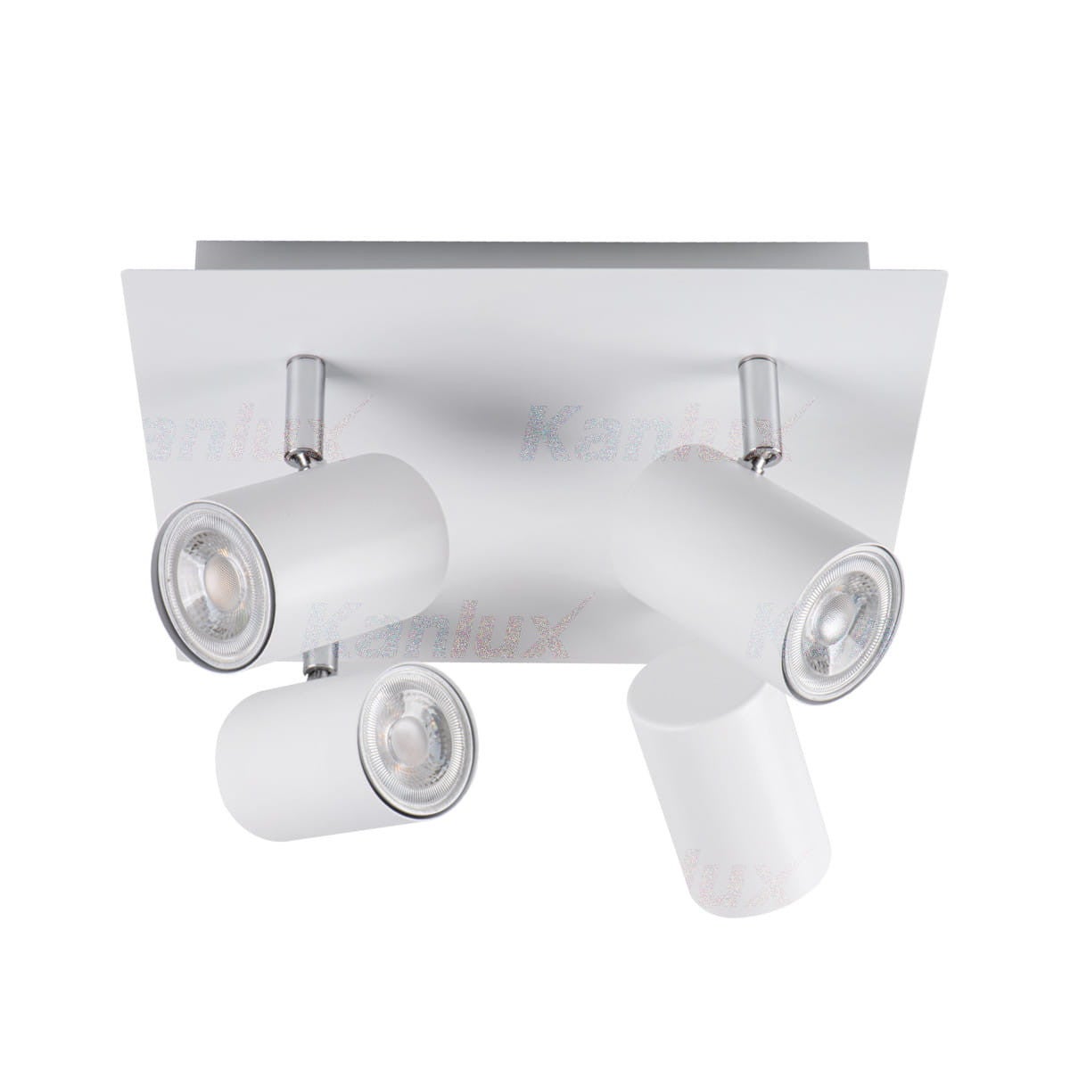 Kinkiet EVALO biały chromowany 4xGU10x10W aluminium wym:12x26,5x26,5cm IP20 Kanlux