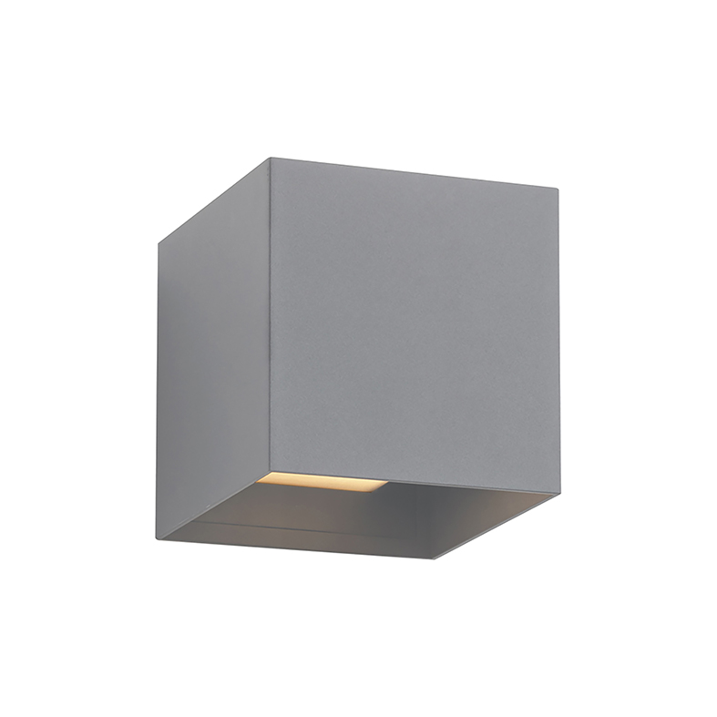 Kinkiet zewnętrzny KADO, dwuwiązkowy, szary, gniazdo E27, stopień ochrony IP65, nowoczesny design aluminiowy - Rossini Group