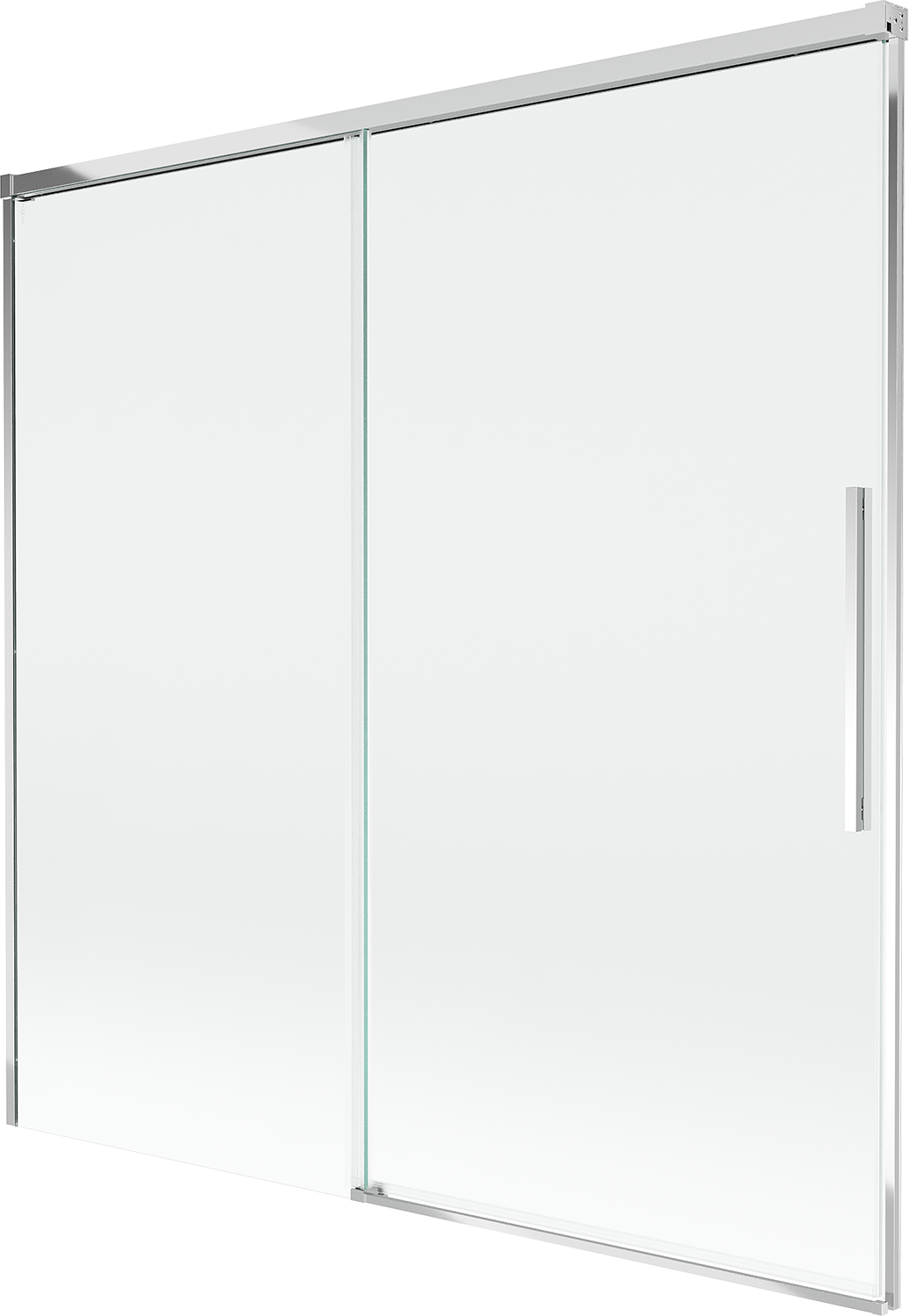 Mexen Rox parawan nawannowy 2-skrzydłowy rozsuwany 160 x 150 cm, transparent, chrom - 8C9-160-001-01-00