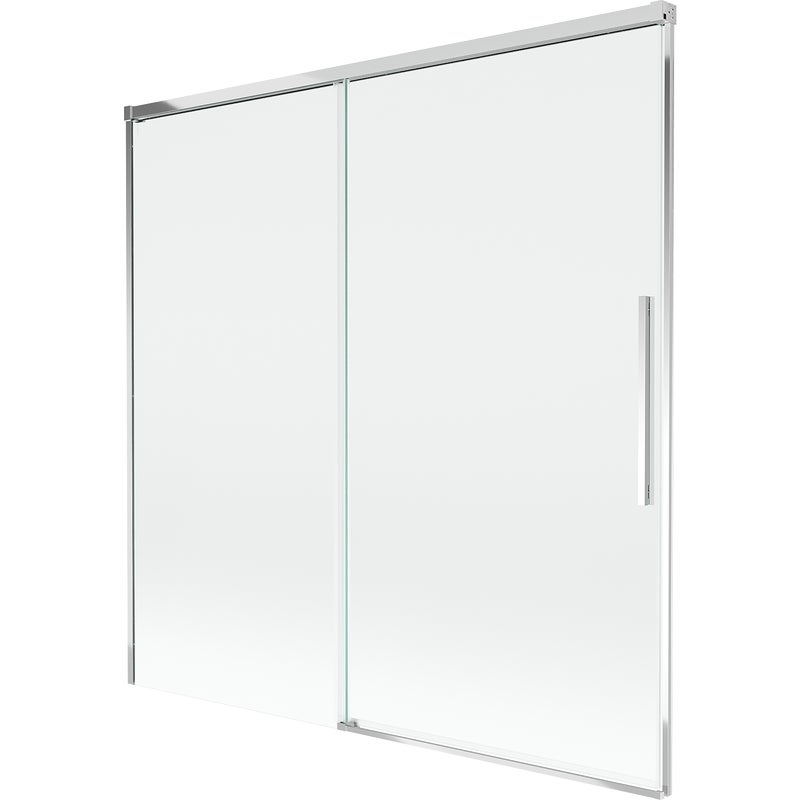 Mexen Rox parawan nawannowy 2-skrzydłowy rozsuwany 160 x 150 cm, transparent, chrom - 8C9-160-001-01-00