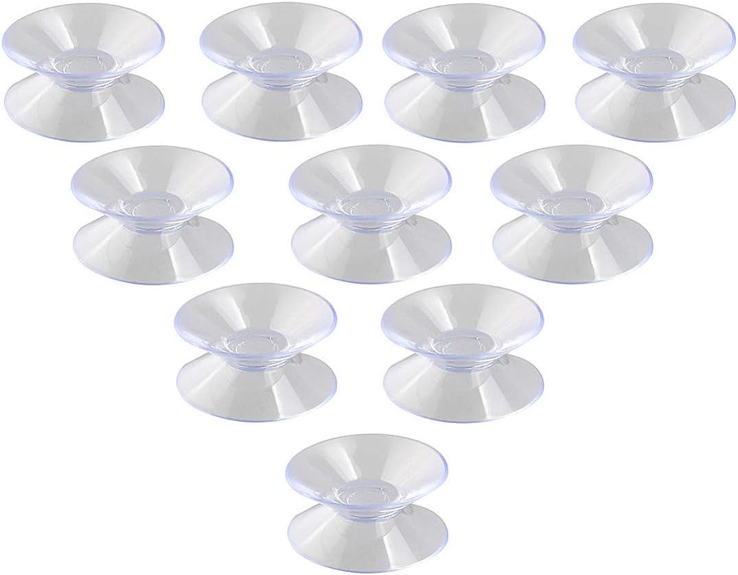 Opakowanie 10 dwustronnych przyssawek z tworzywa PVC do szkła i plastiku, 30 mm