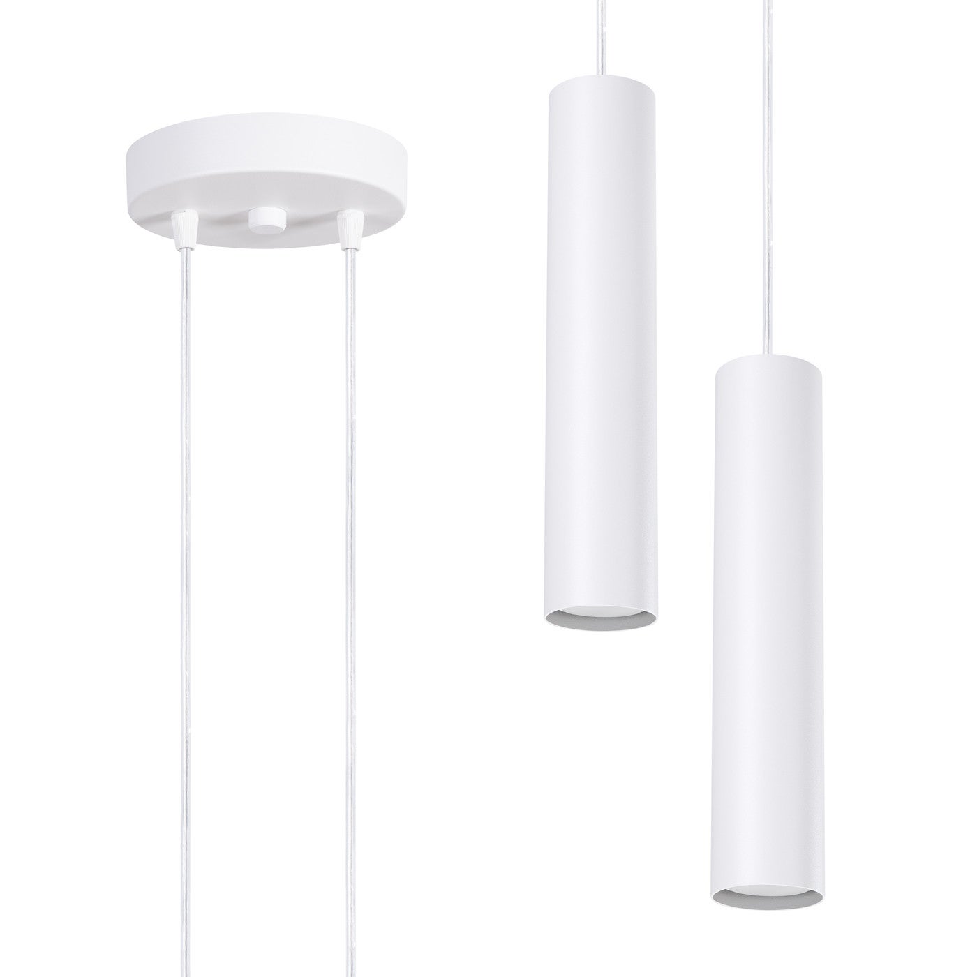 Sollux Lagos Lampa sufitowa wisząca Cluster, biała, 2x GU10