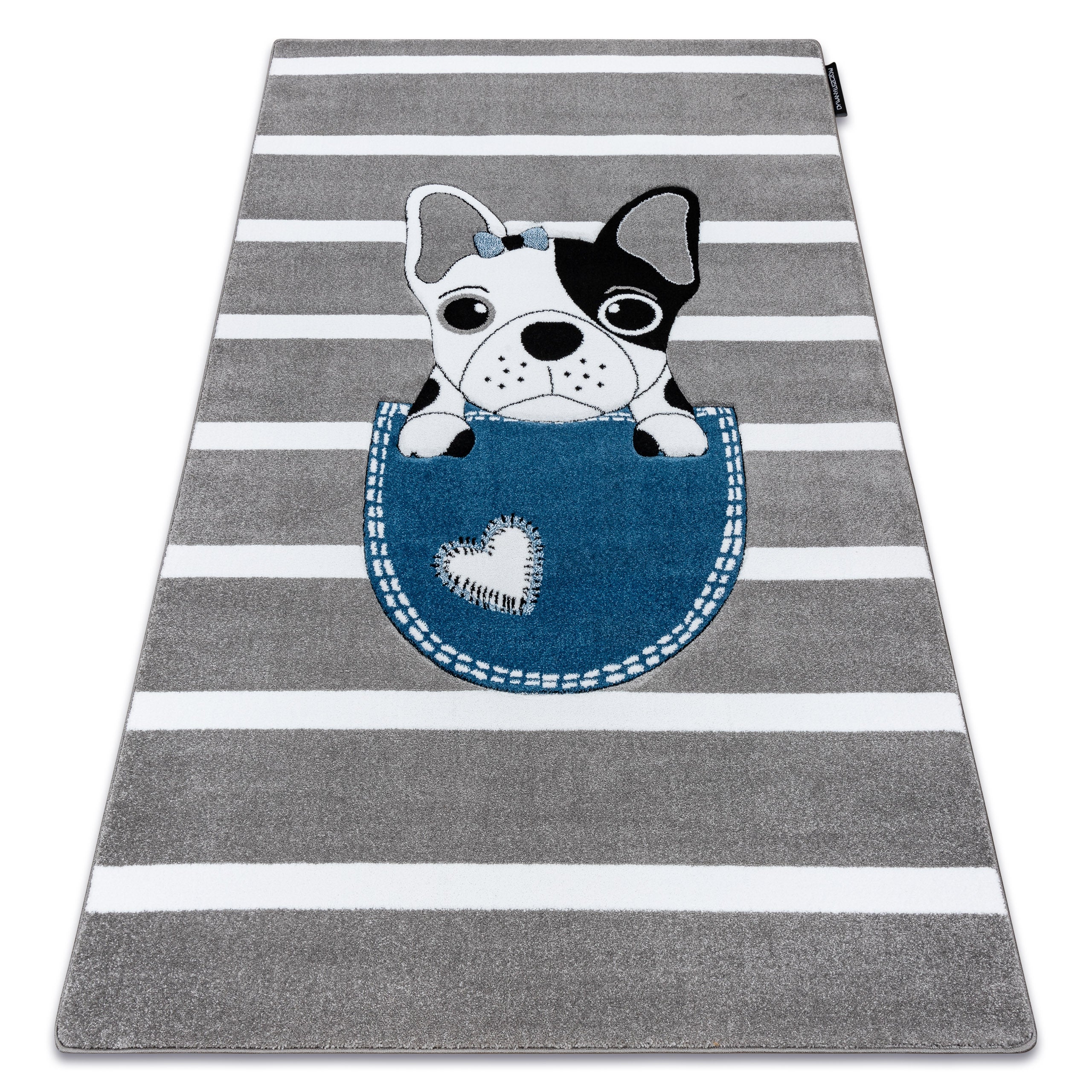 Dywan PETIT BULLDOG PIES szary 160x220 cm