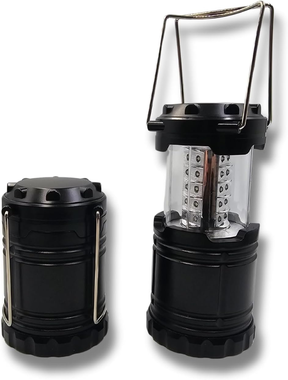 Zestaw 2 przenośnych i kompaktowych lamp kempingowych LED, lamp awaryjnych o maksymalnej jasności do wędrówek pieszych i wędkowania, z 30 diodami LED.