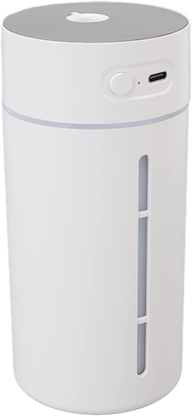 Mini nawilżacz powietrza, 250 ml, ładowanie 5 V przez USB, przenośny nawilżacz samochodowy, inteligentny nawilżacz powietrza z funkcją aromaterapii i