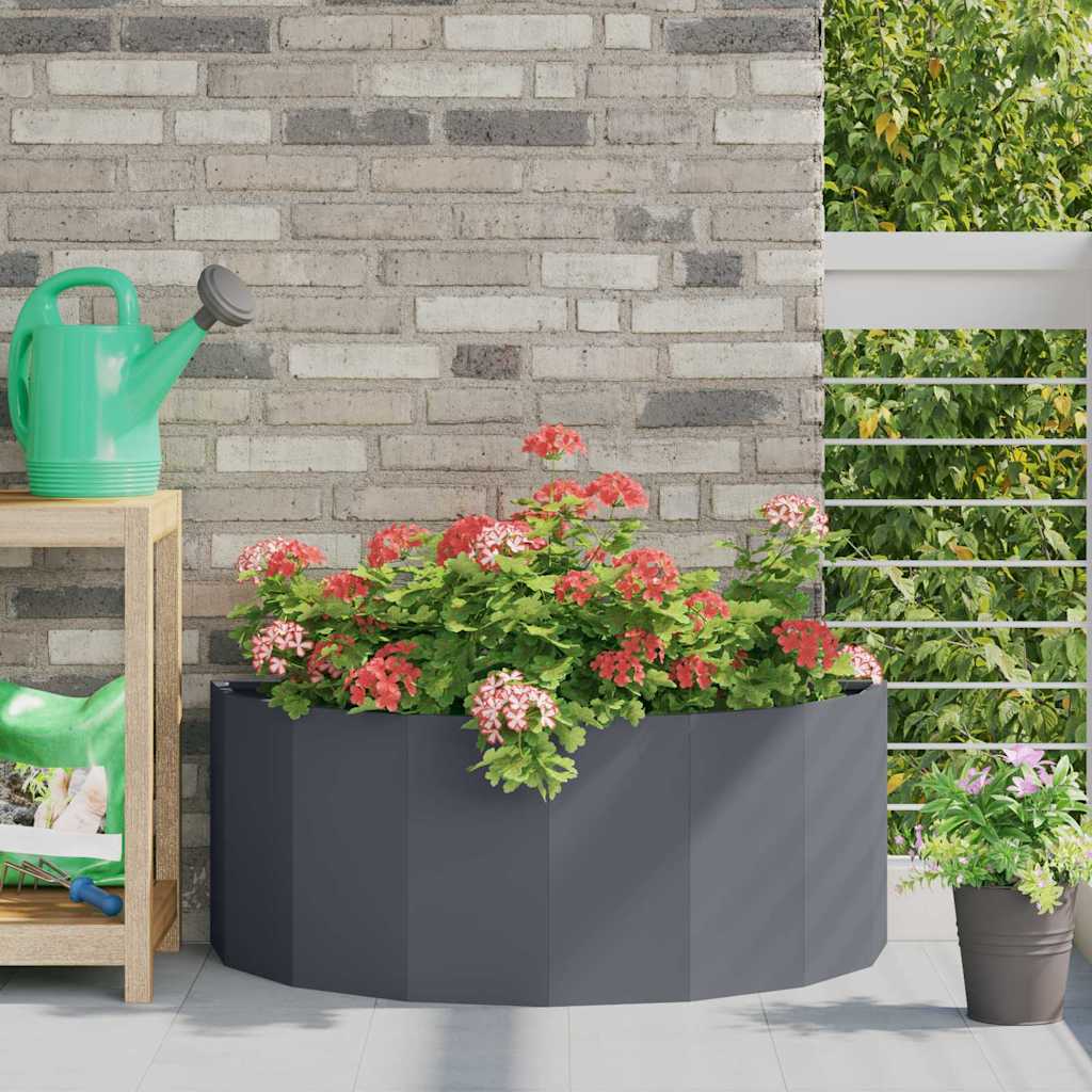 Donica Antracyt 90 x 45 x 35 cm Stal vidaXL