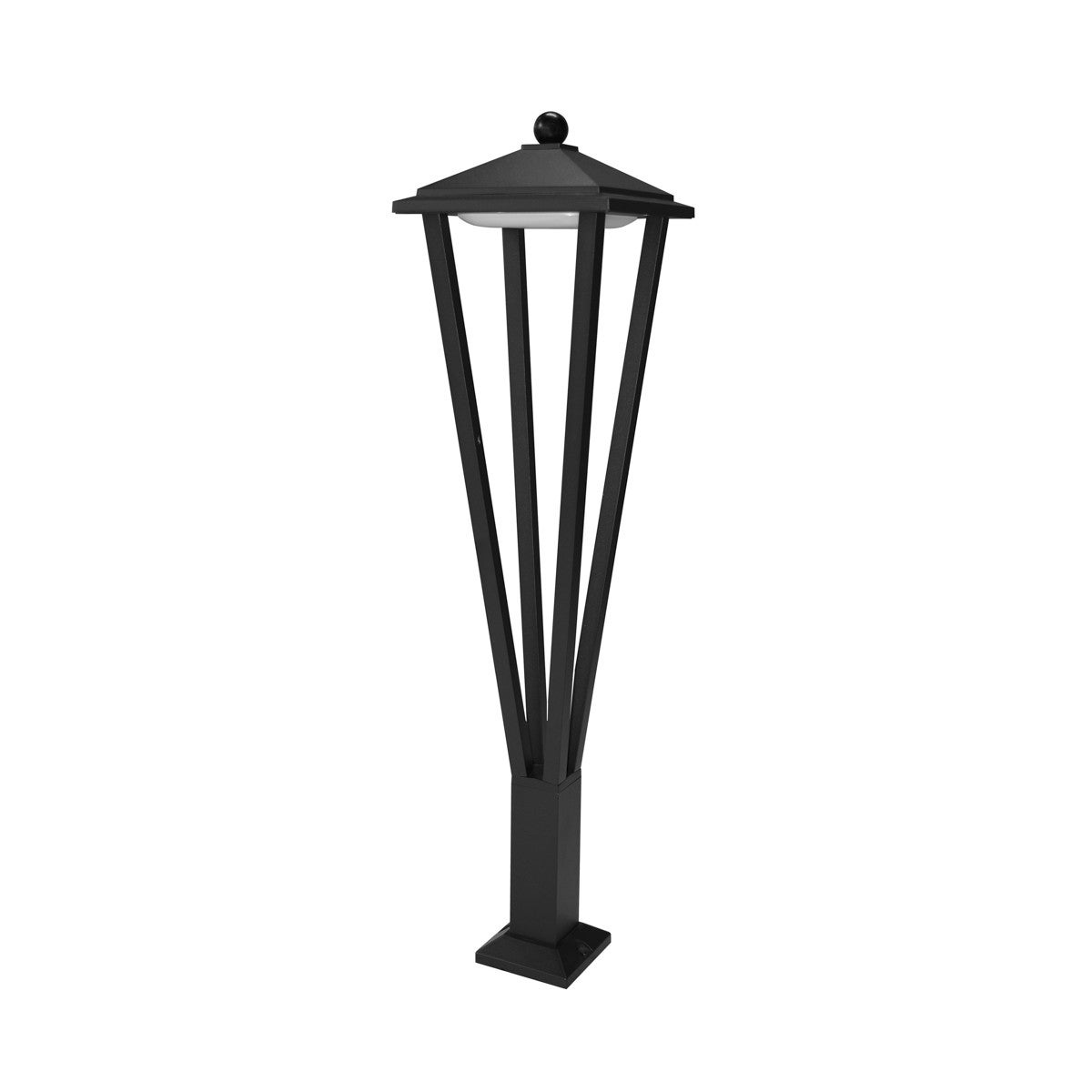 Lampa ogrodowa stojąca Bons czarny piaskowany LED 12W 3000K 590lm IP54 wym: 80 x 20 x 20 cm aluminium Italux