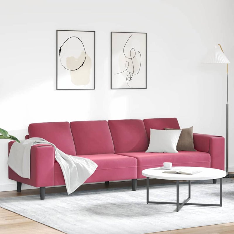 Sofa do salonu Czerwone wino 250 x 77 x 76 cm vidaXL