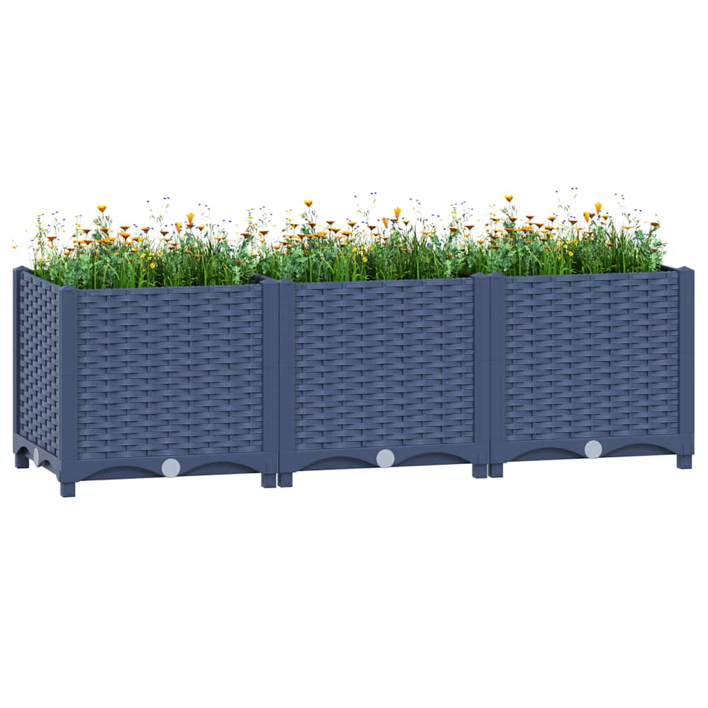 Donica do podniesionej rabaty, 120x40x38 cm, polipropylen vidaXL