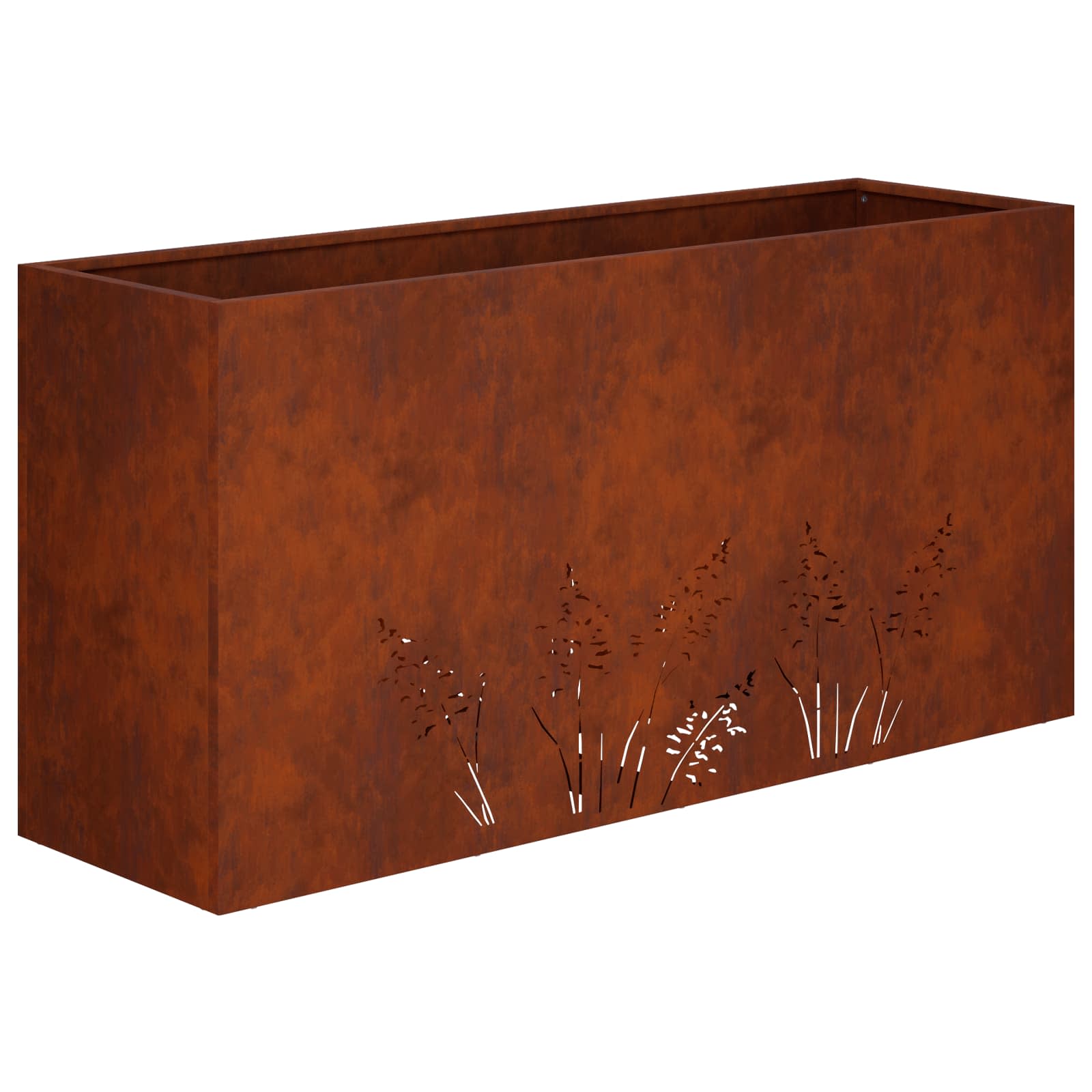 Donica Ogrodowa Corten 100x30x49 cm Rdzawa na Taras na Balkon