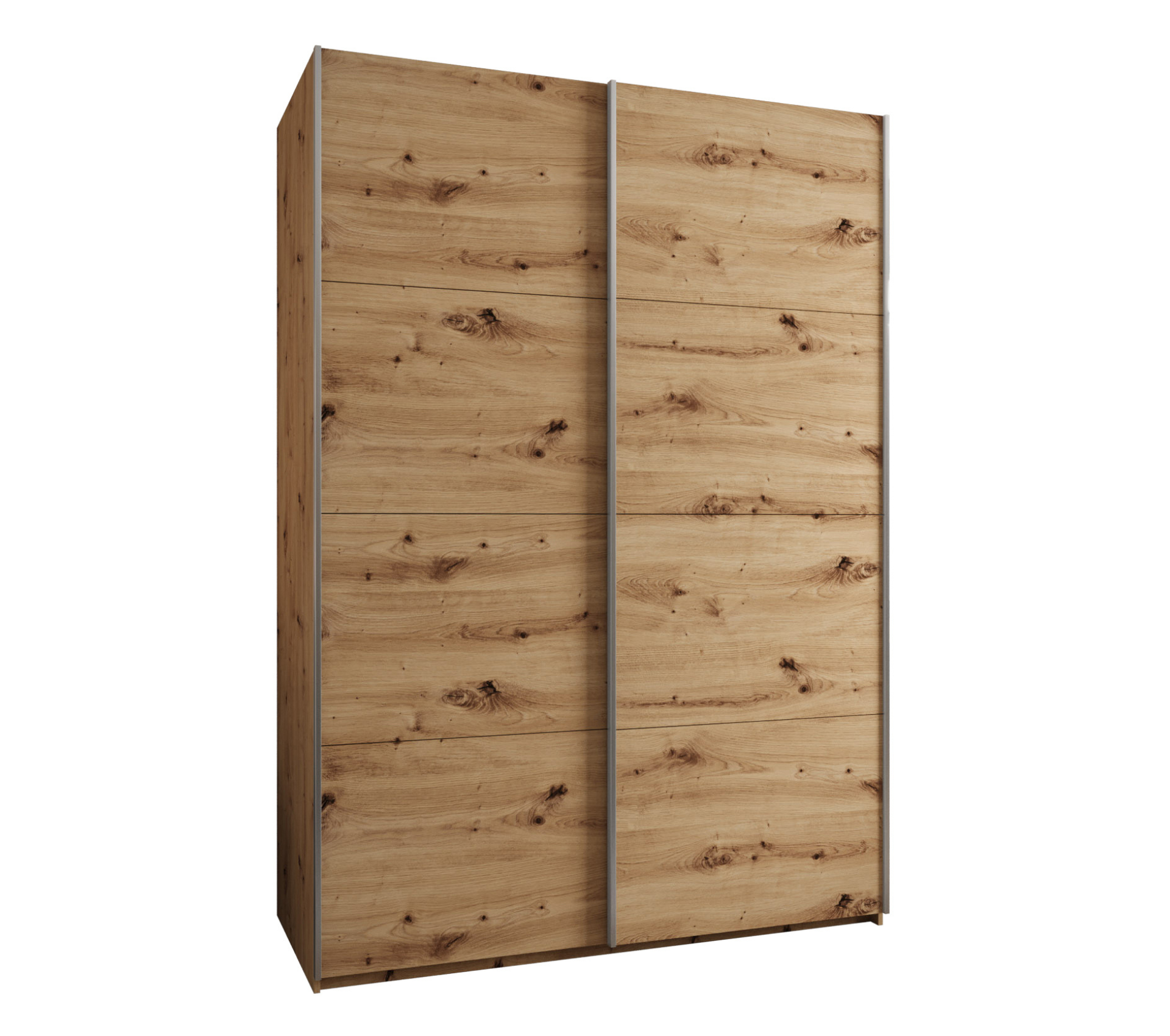 Szafa przesuwna wysoka Lux 1 170 x 64 x 245,5 cm artisan + artisan + u. srebrny - Abiks Meble