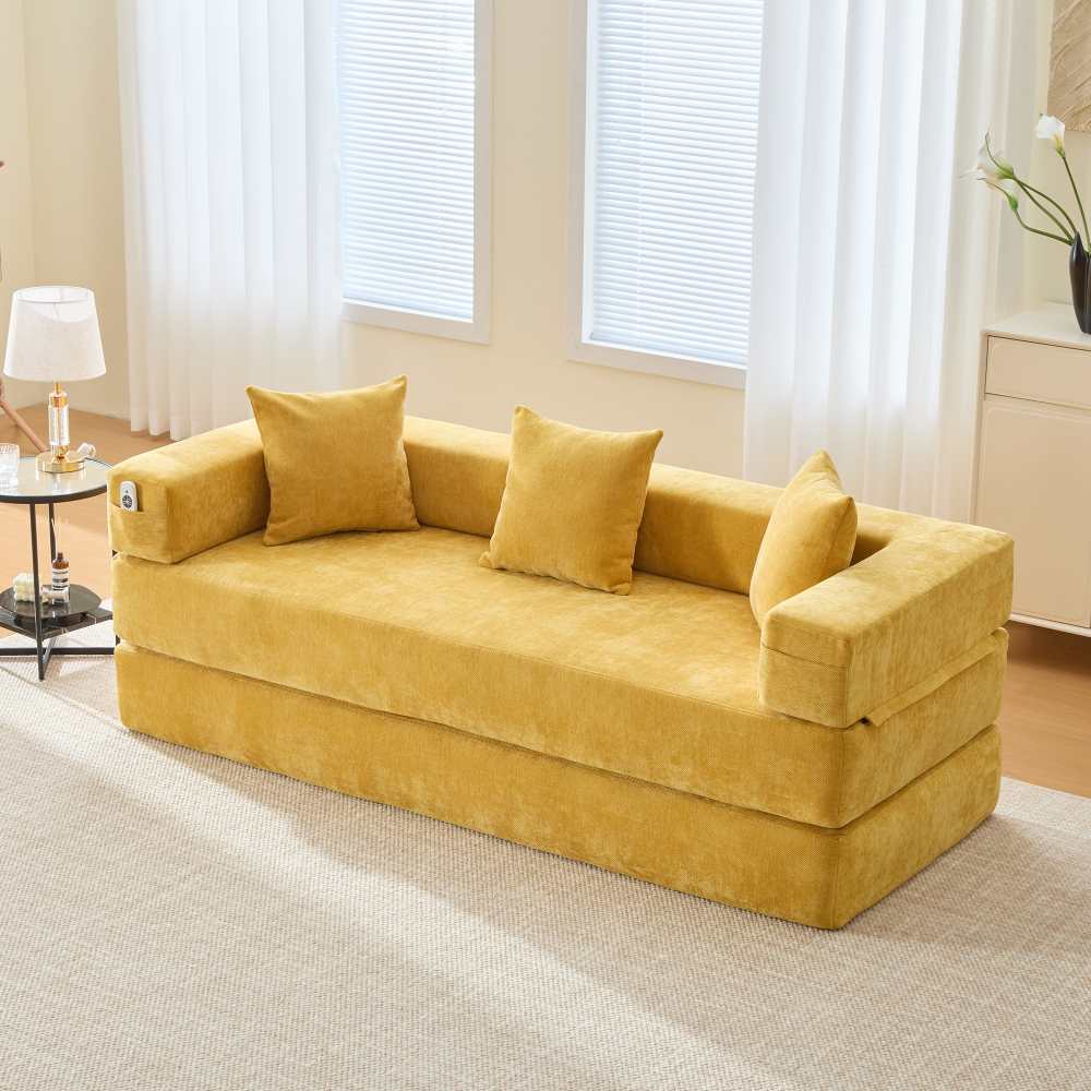 Modułowa sofa szenilowa – superweich, na ramiączkach, ze Stauraum, rutschfest i flexibel Combinierbar