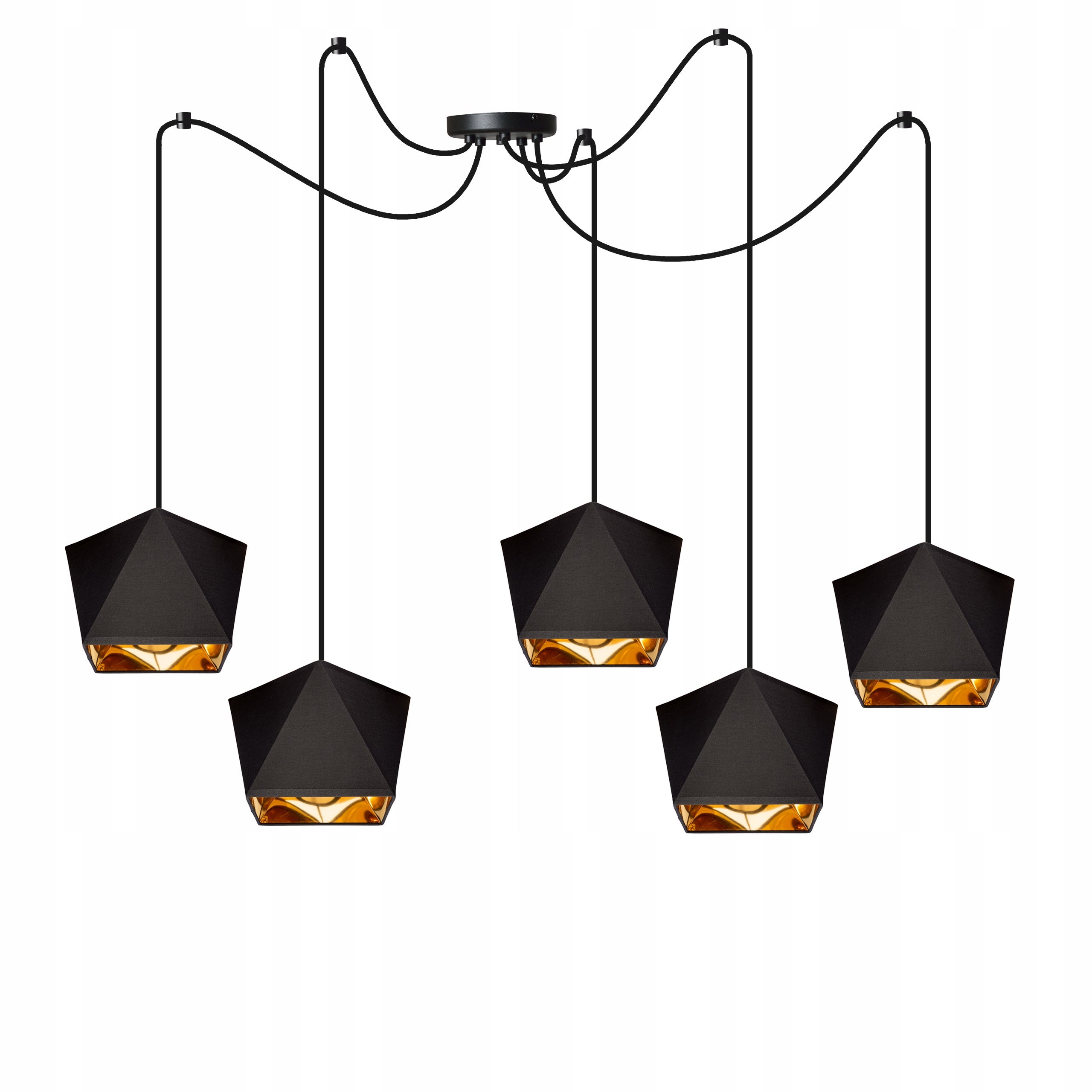 Lampa sufitowe wisząca Light Home LH Spider Diamond 5x E27 60W czarny