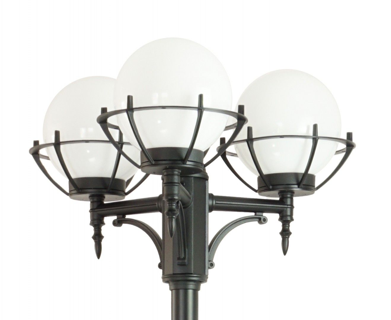 Latarnia ogrodowa Kule czarna 3xE27x60W wym: 280 x 64 x 59 cm aluminium SU-MA