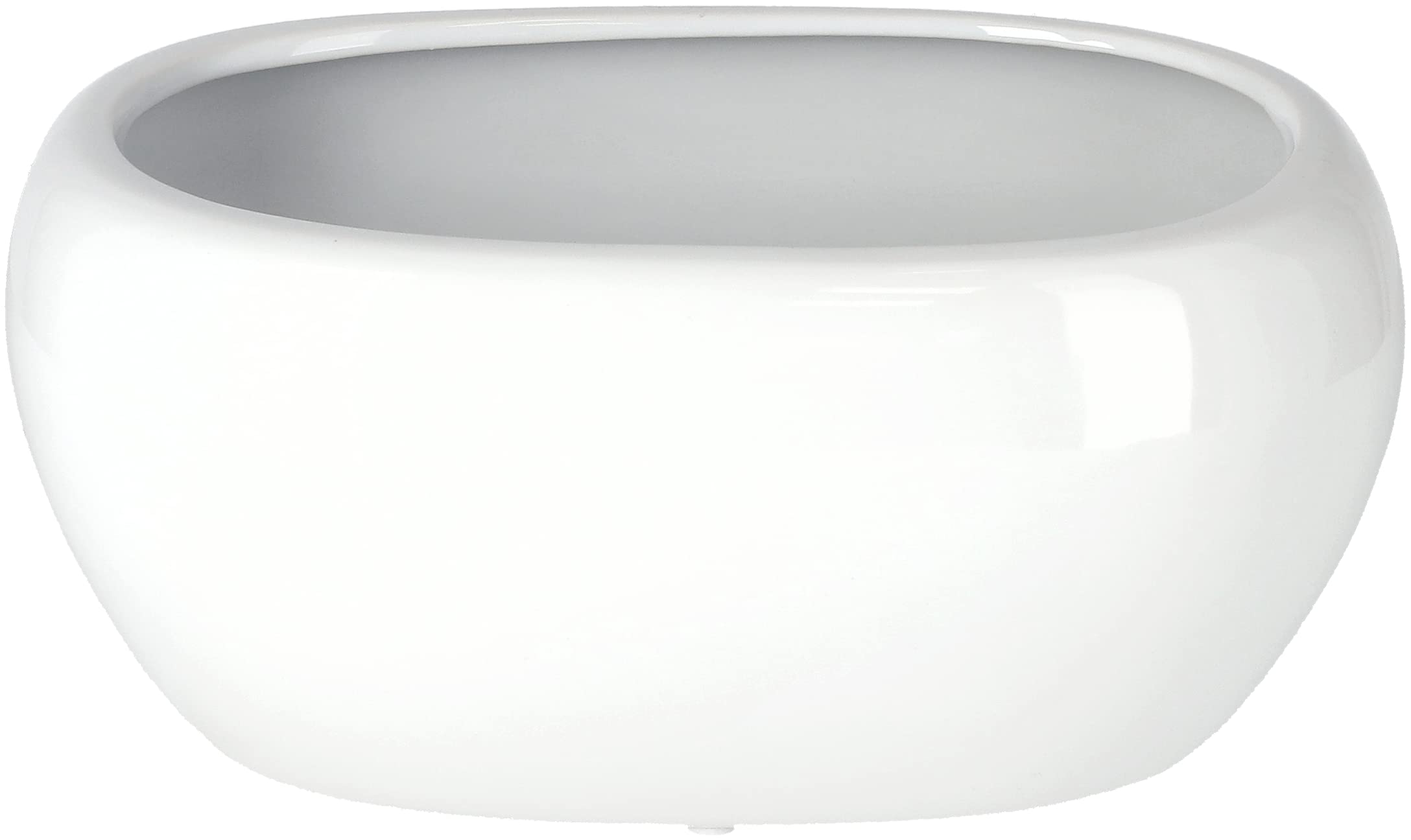 Doniczka donica osłonka podłużna ceramiczna 270 mm - Kolor biały - KOTARBAU