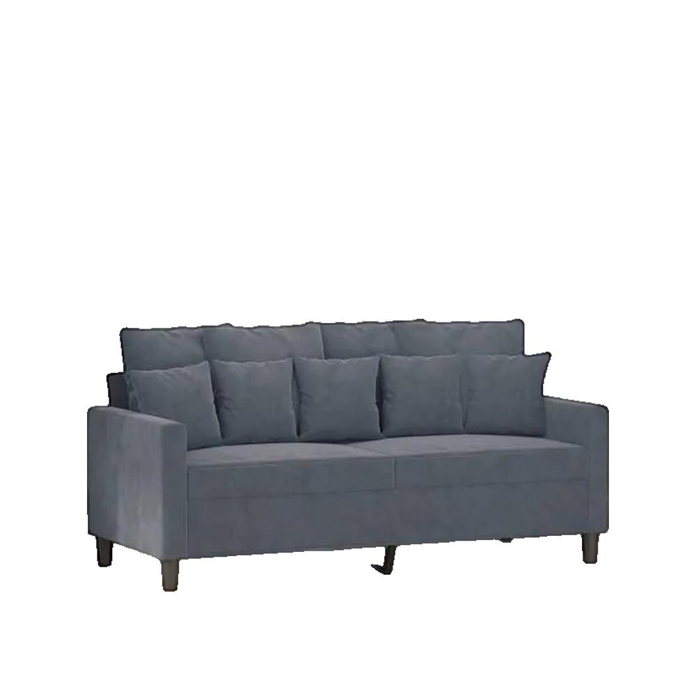 Sofa vidaxl 2-osobowy Aksamit ciemnoszary Komfort i nowoczesny design