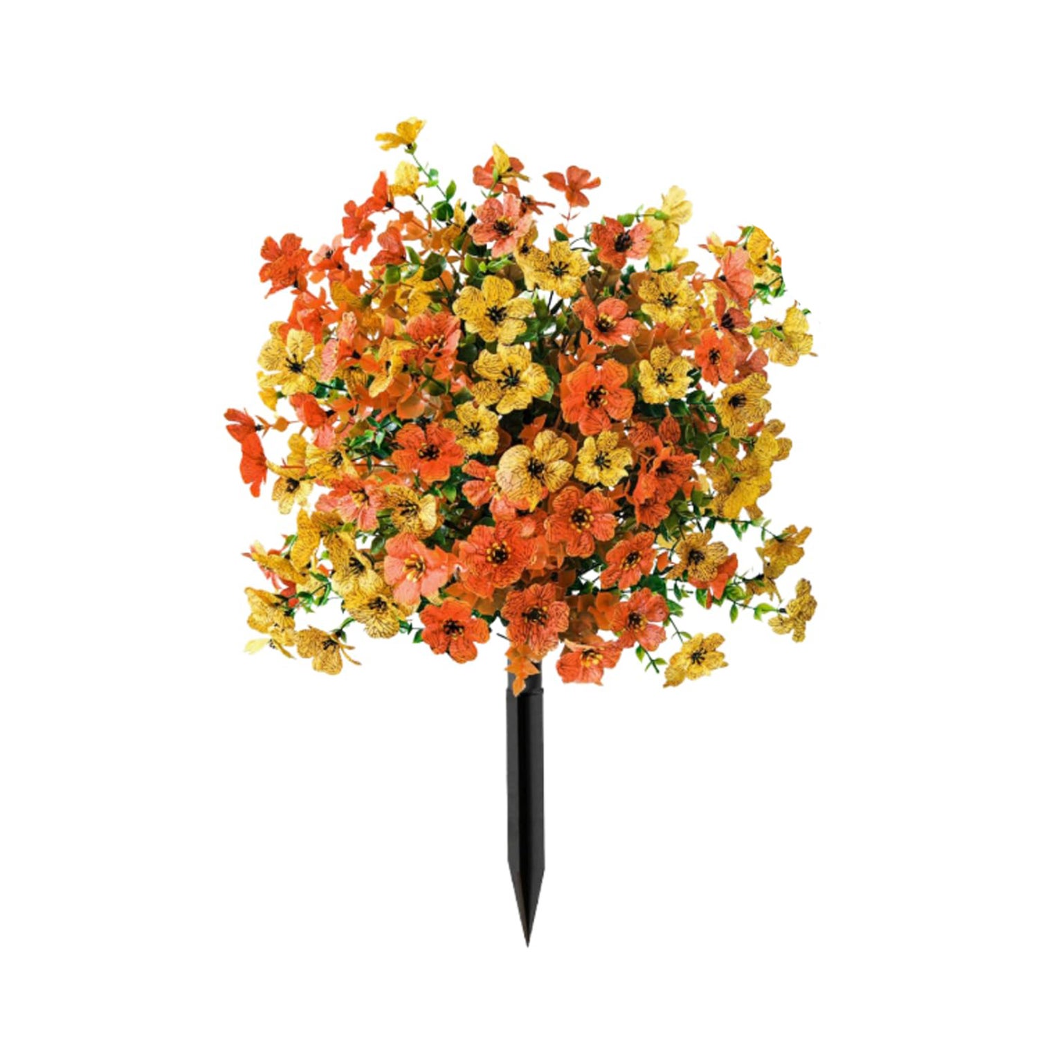sztuczne kwiaty 1 Stems UV Resistant pomarańczowy Faux Blooms, bez Maintenance zewn. dekor. do ogród ganek podwórze Photography rekwizyt