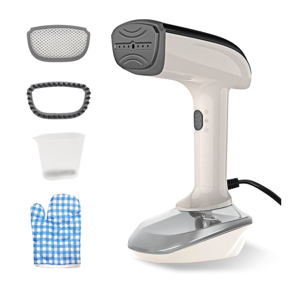 Przenośny parowy steamer do ubrań - 1200 W z szybką nagrzewającą się płytą ceramiczną, żelazko i steamer 2 w 1, dysza parowa