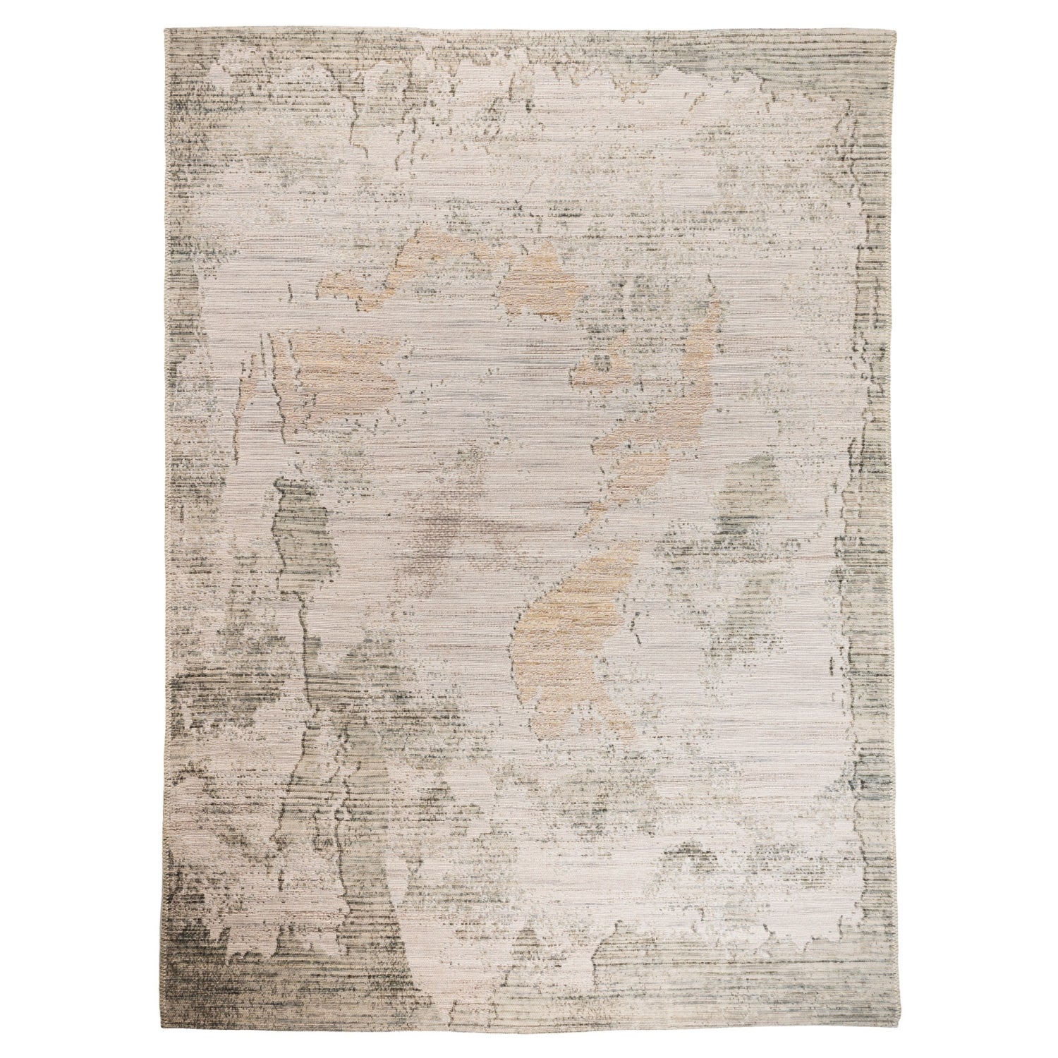 Dywan Wełniany Sahara 200x285 cm Abstrakcyjny Vintage Beżowy