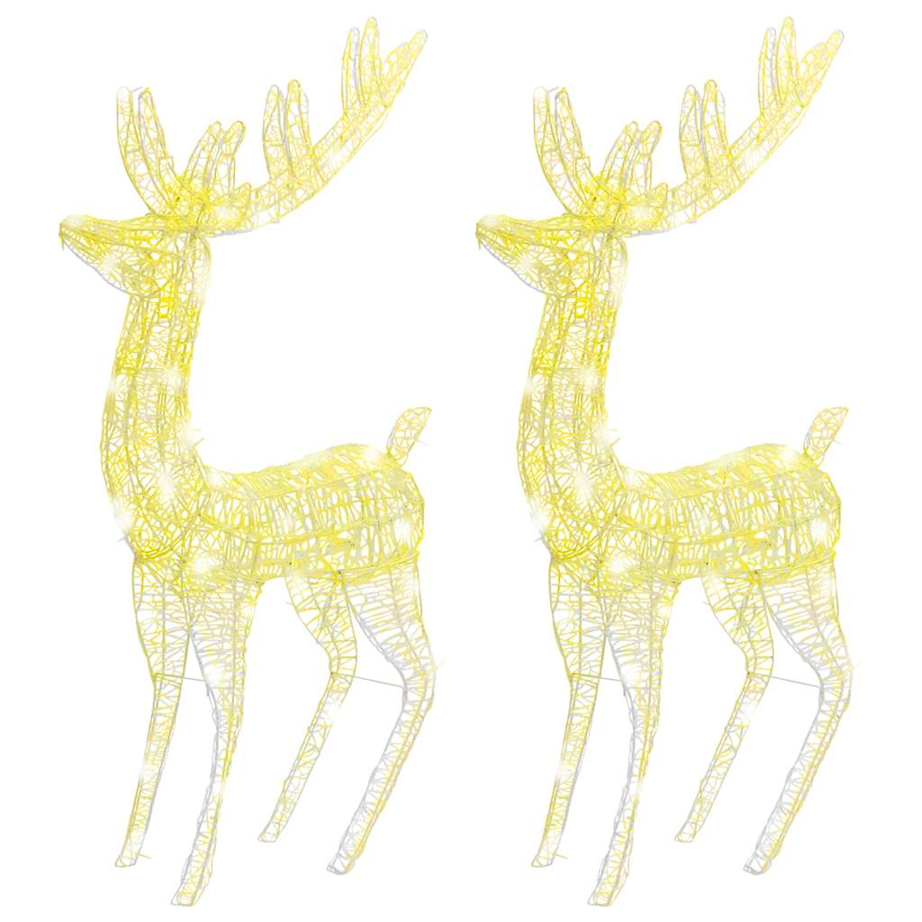 2x Renifer Świąteczny LED Akrylowy 180 cm Ciepła Biel 250 LED Zewnętrzny