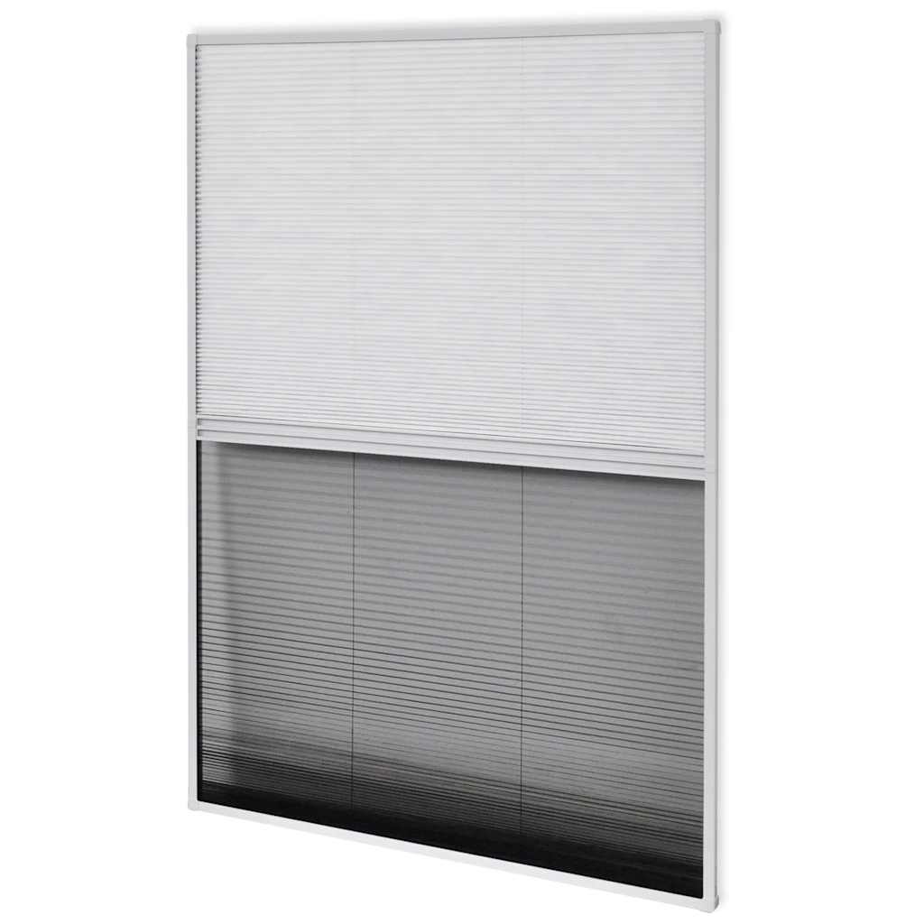 Moskitiera Okienna Plisowana z Roletą Aluminiowa 80x120 cm Biała