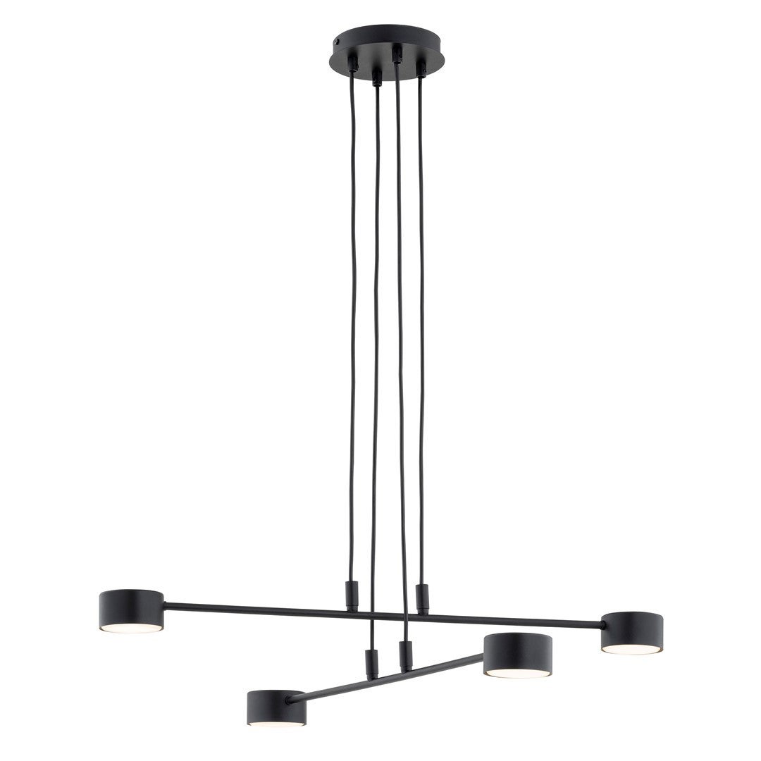 Lampa wisząca minimalistyczna czarna regulowana MODUS 4xGX53 12W Emibig