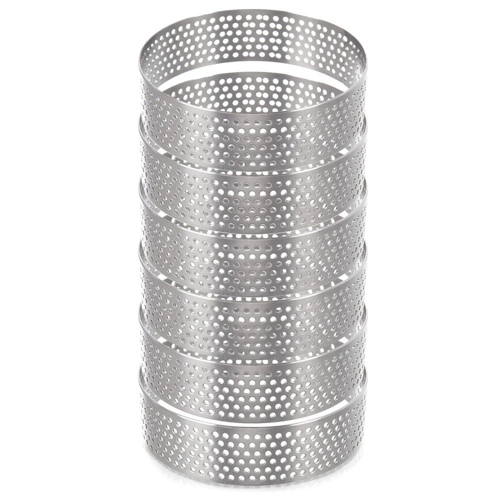 Forma do tartaletek stalowa rant perforowany 7 cm 6 szt.