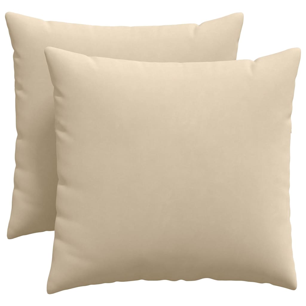 Poduszki na sofę 2 pcs Kremowy 50 x 50 cm tkanina
