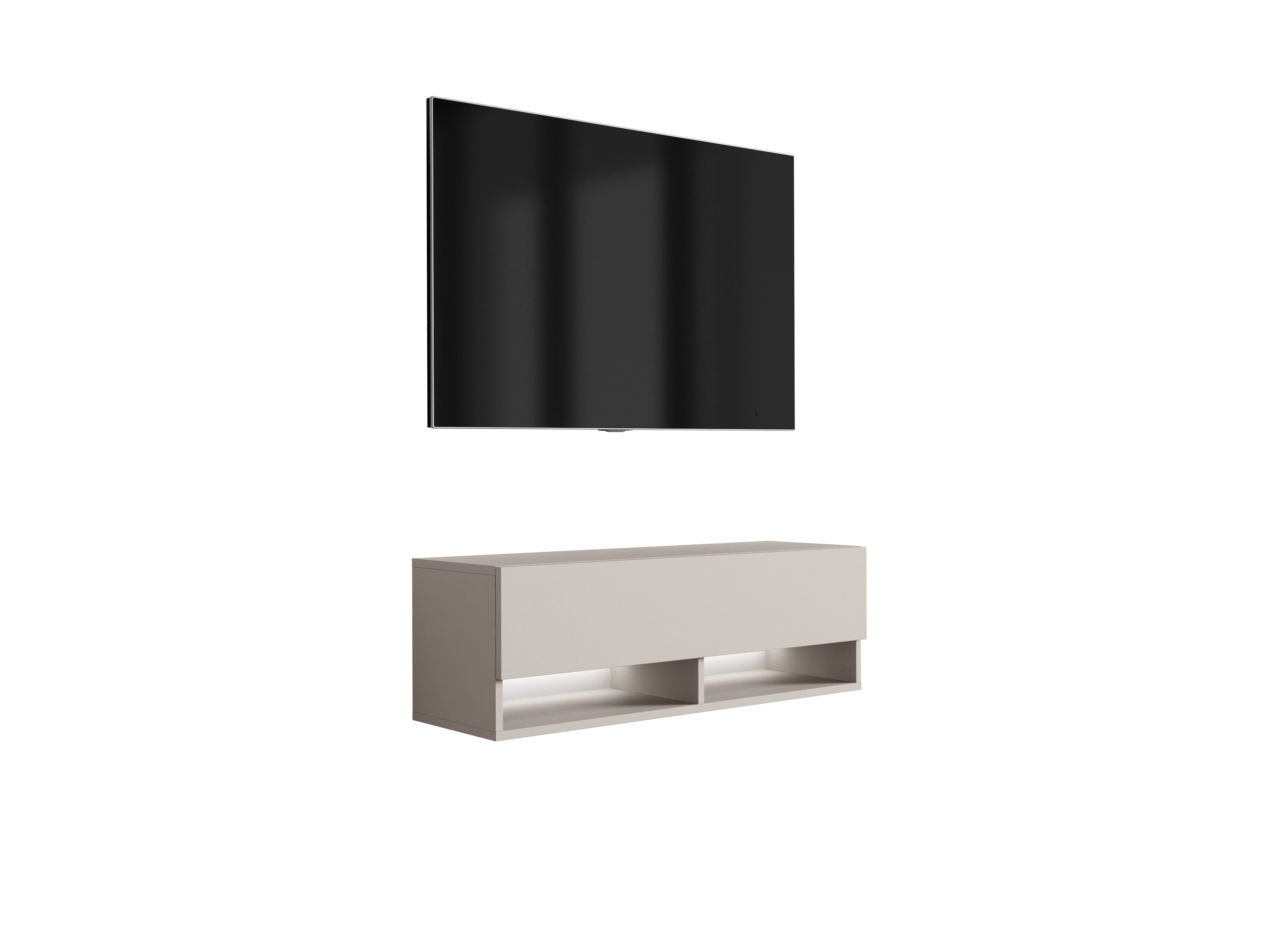 Szafka pod telewizor 100 cm Kaszmir, LED biały, 100 × 32 × 34 cm