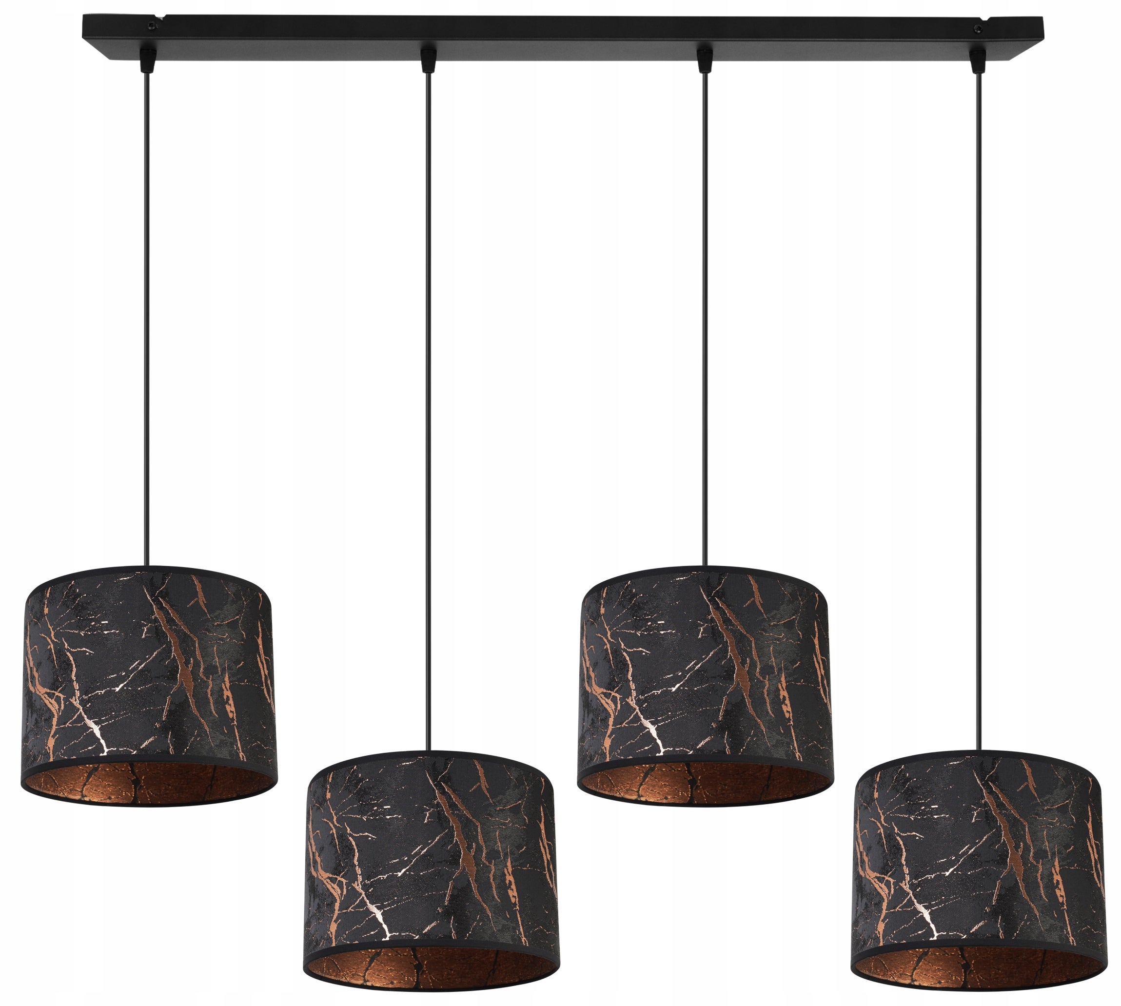 Lampa sufitowa wisząca Light Home LH Werona 4x E27 60W czarny/miedź